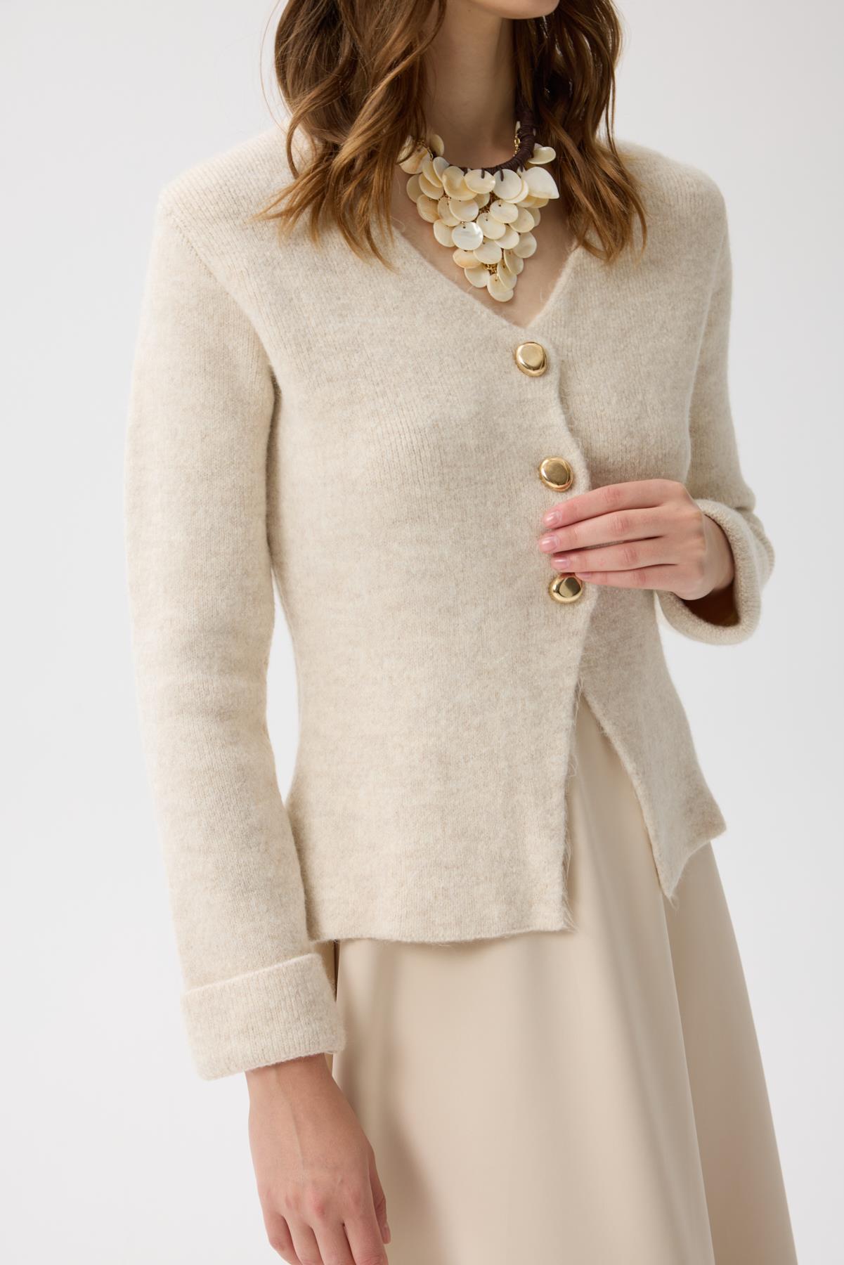 Monica Düğmeli Blazer Hırka - Bej