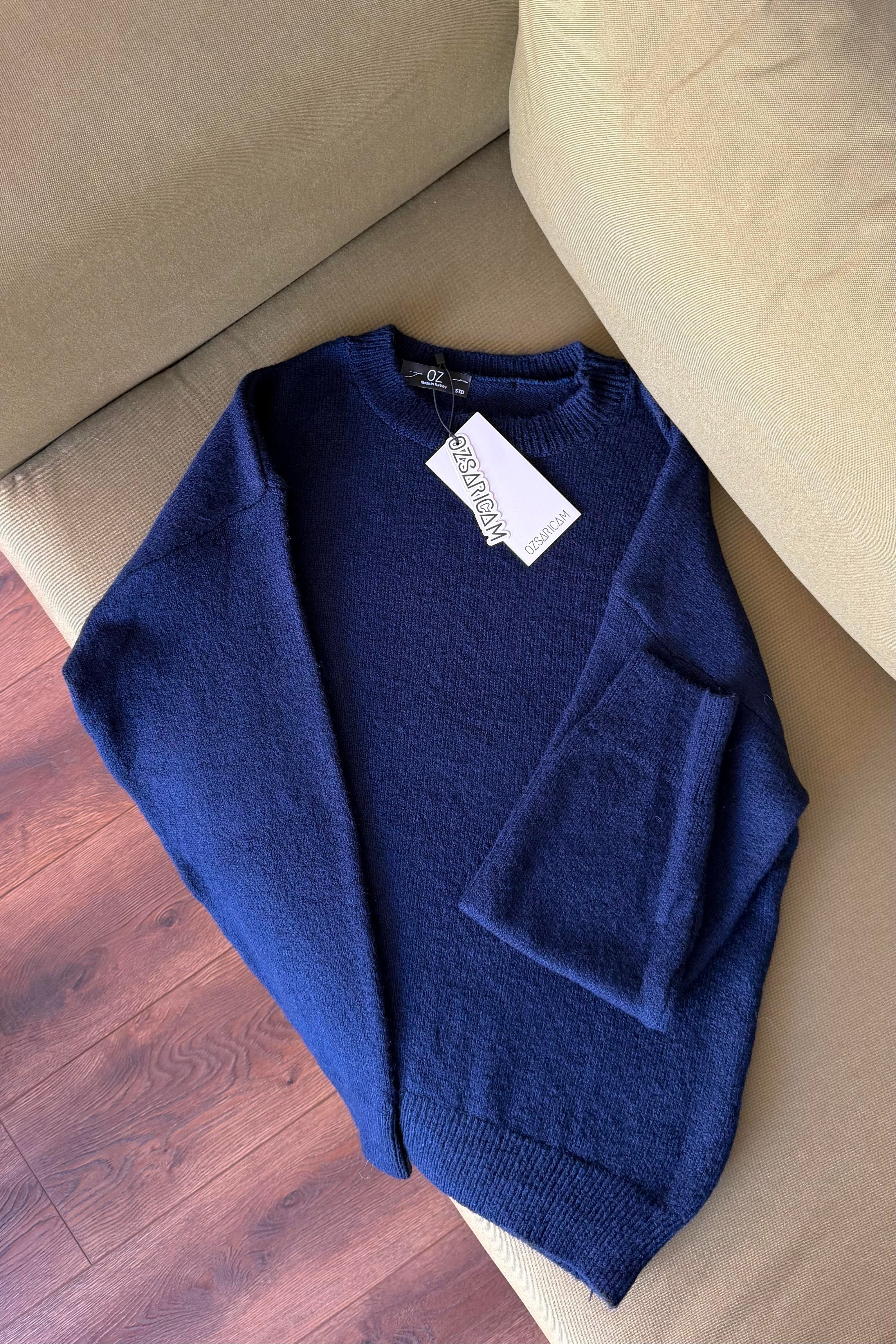 Natasha Basic Triko Kazak - Lacivert