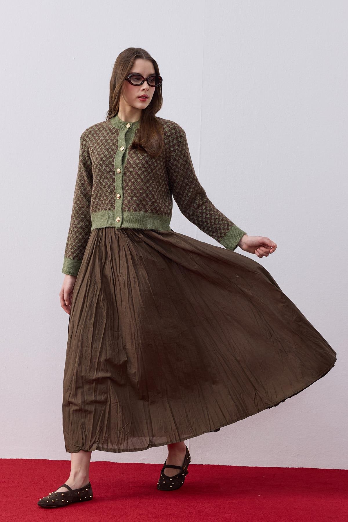 Nicole Gold Düğmeli Hırka