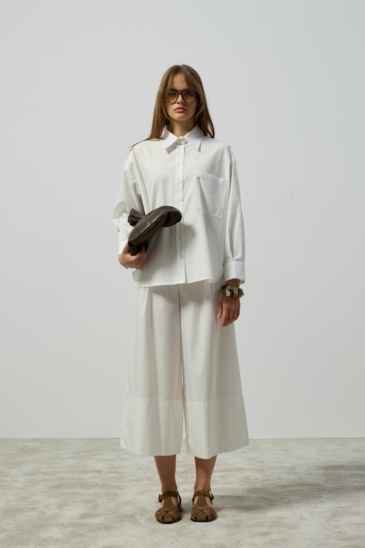 Noah Basic Poplin Takım - Beyaz