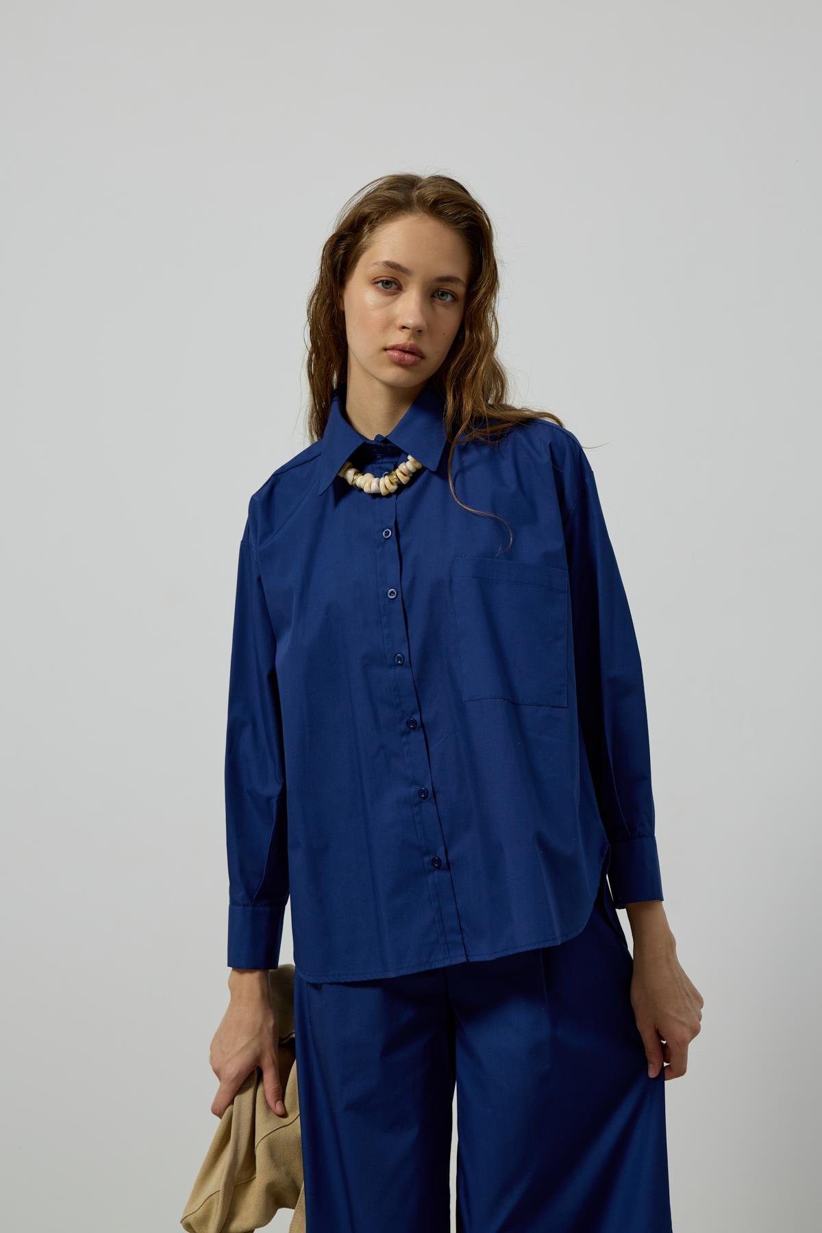 Noah Basic Poplin Takım - Gece mavi