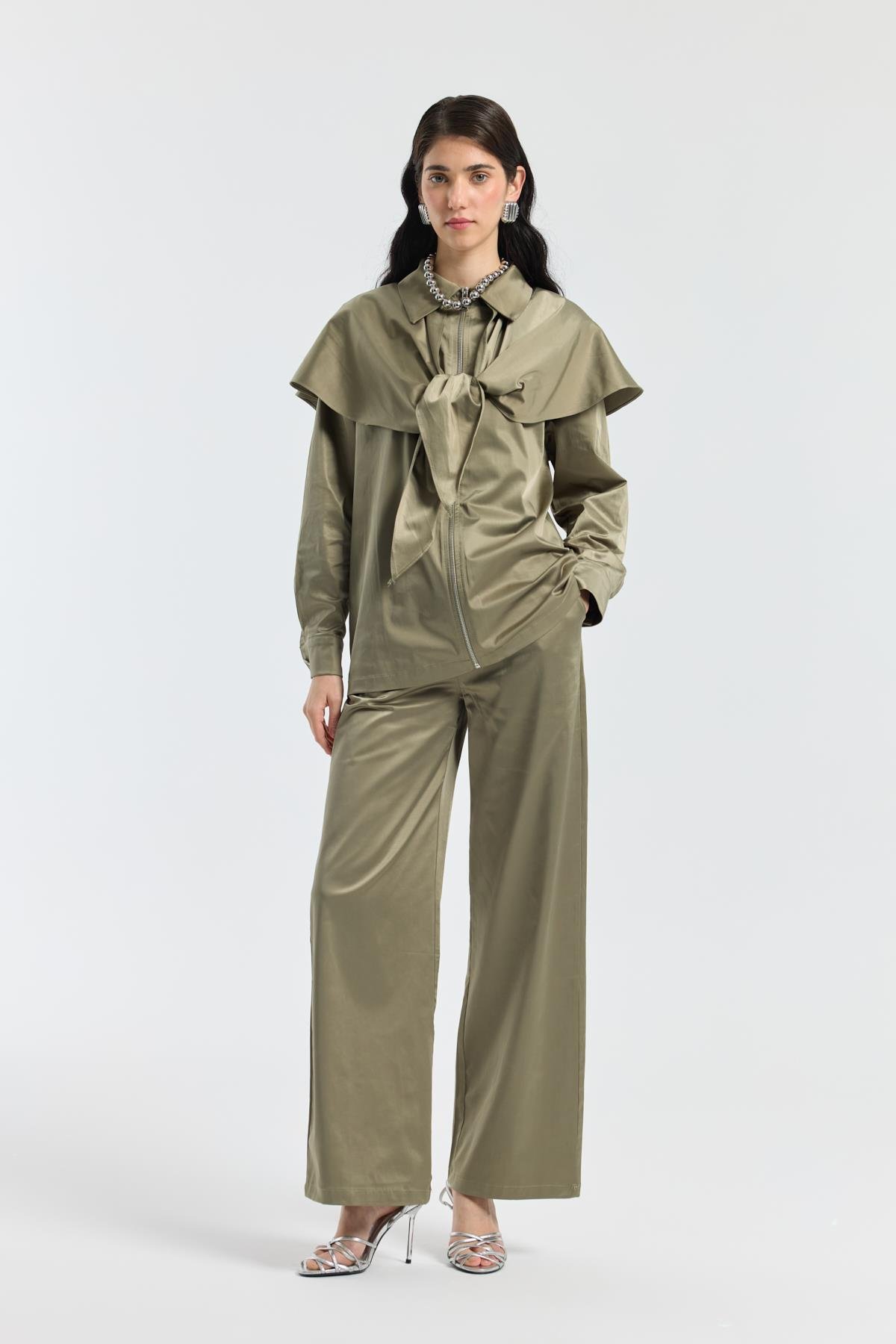 Noella Pelerin Saten Takım - Çağla