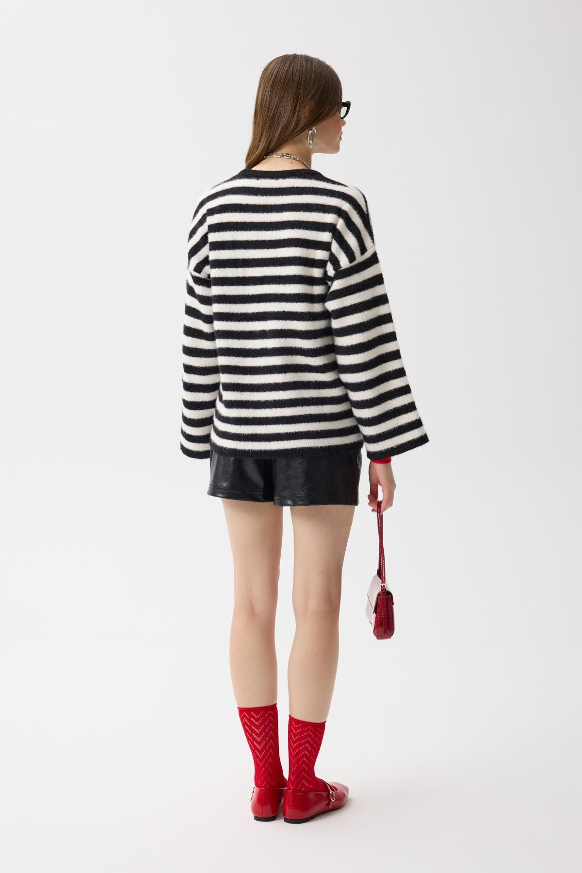 Olga Kontrast Geçişli Angora Kazak 