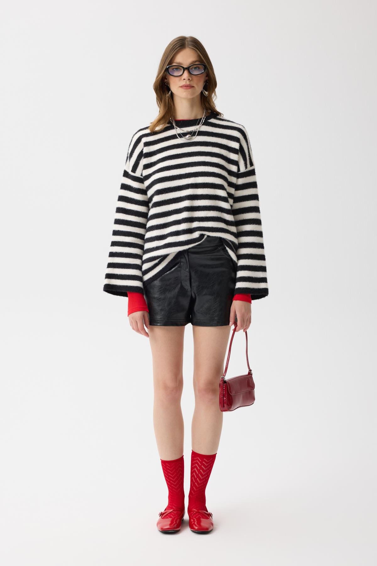 Olga Kontrast Geçişli Angora Kazak 