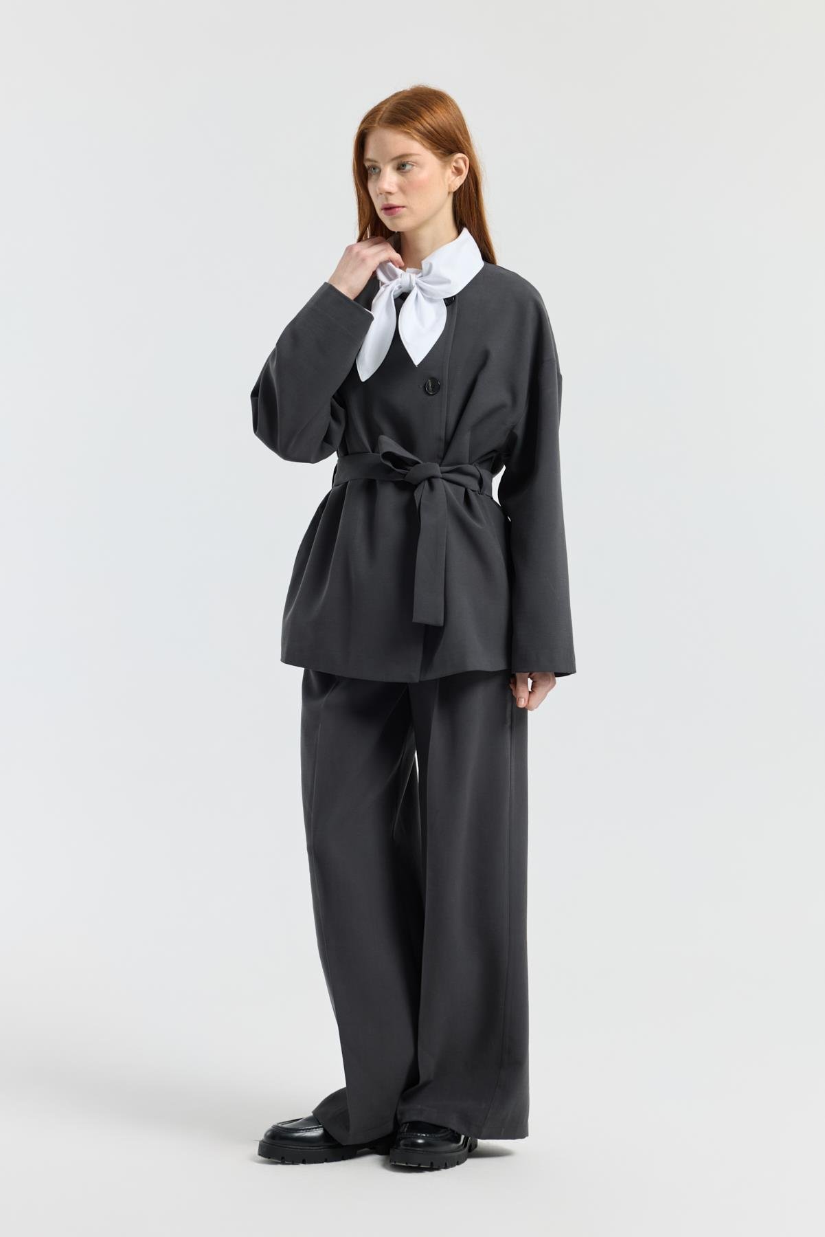 Ophelia Kuşaklı Trenç - Antrasit