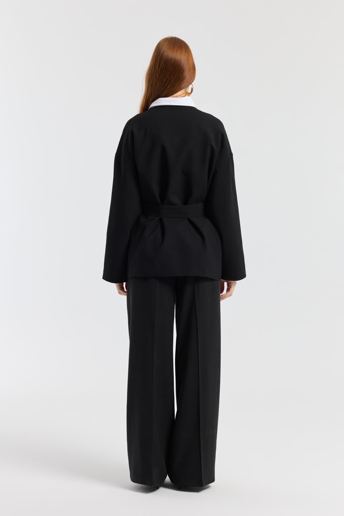 Ophelia Kuşaklı Trenç - Siyah