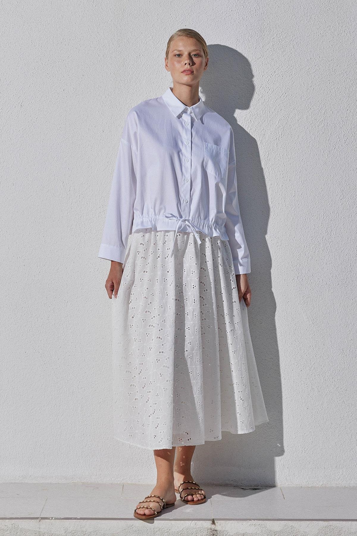 Pansy Cotton Gömlek - Beyaz