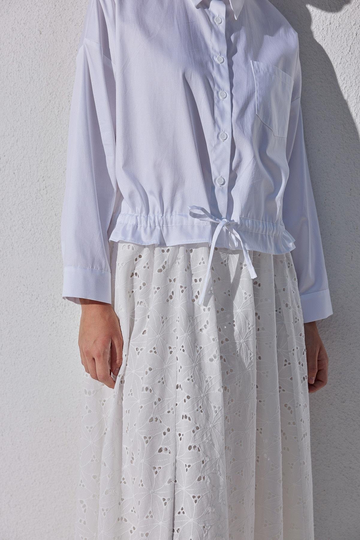 Pansy Cotton Gömlek - Beyaz