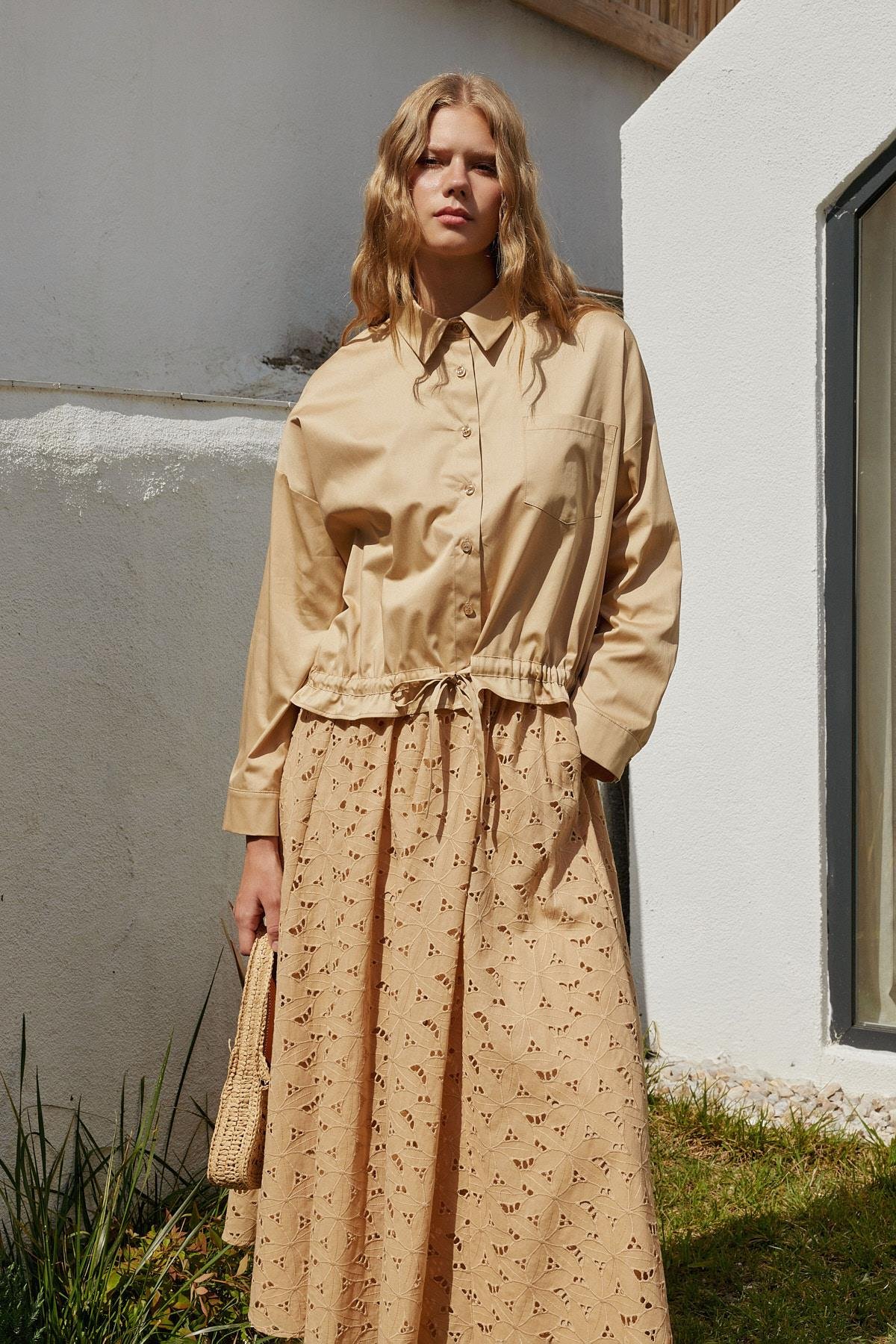 Pansy Cotton Gömlek - Camel