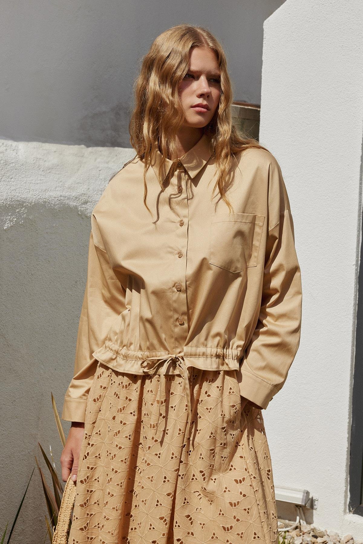 Pansy Cotton Gömlek - Camel