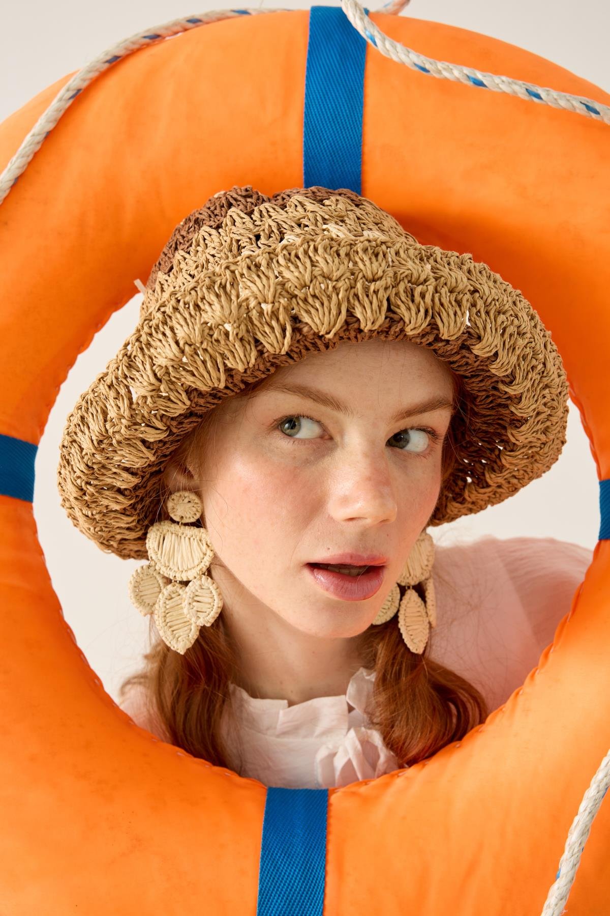 Paola Robalı Büzgülü Tunik - Beyaz