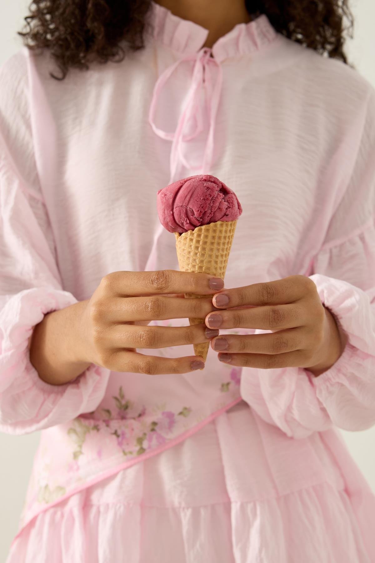 Paola Robalı Büzgülü Tunik - Pembe