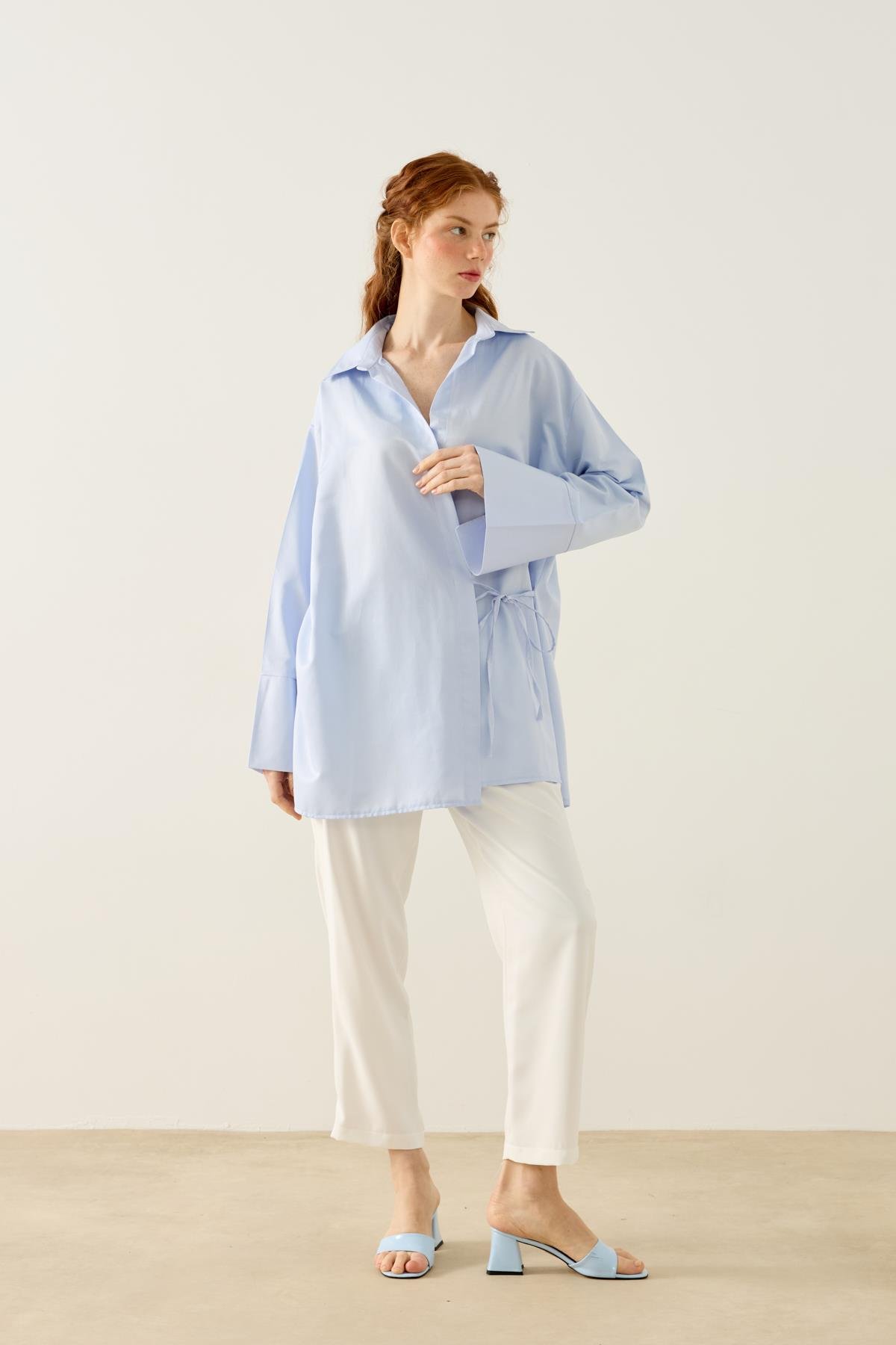Petra Kruvaze Bağlamalı Gömlek - Bebemavi