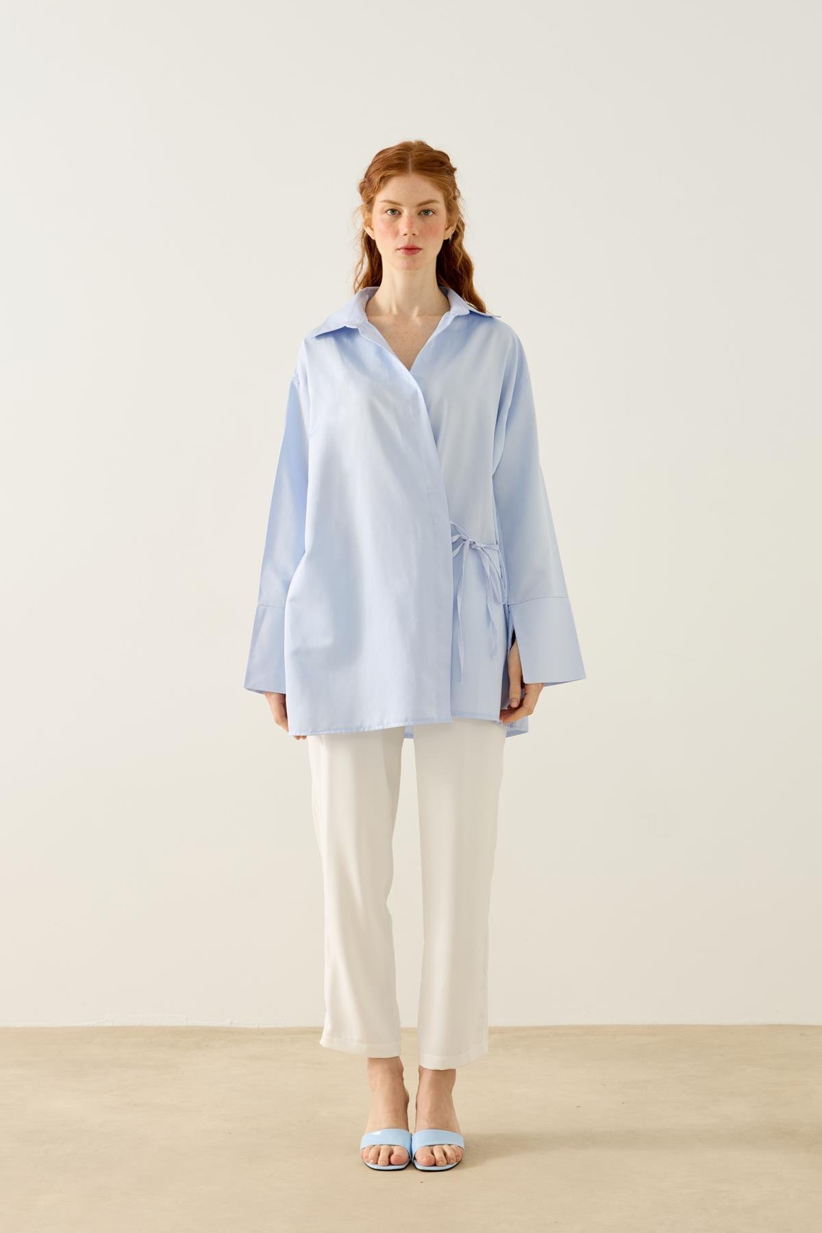 Petra Kruvaze Bağlamalı Gömlek - Bebemavi