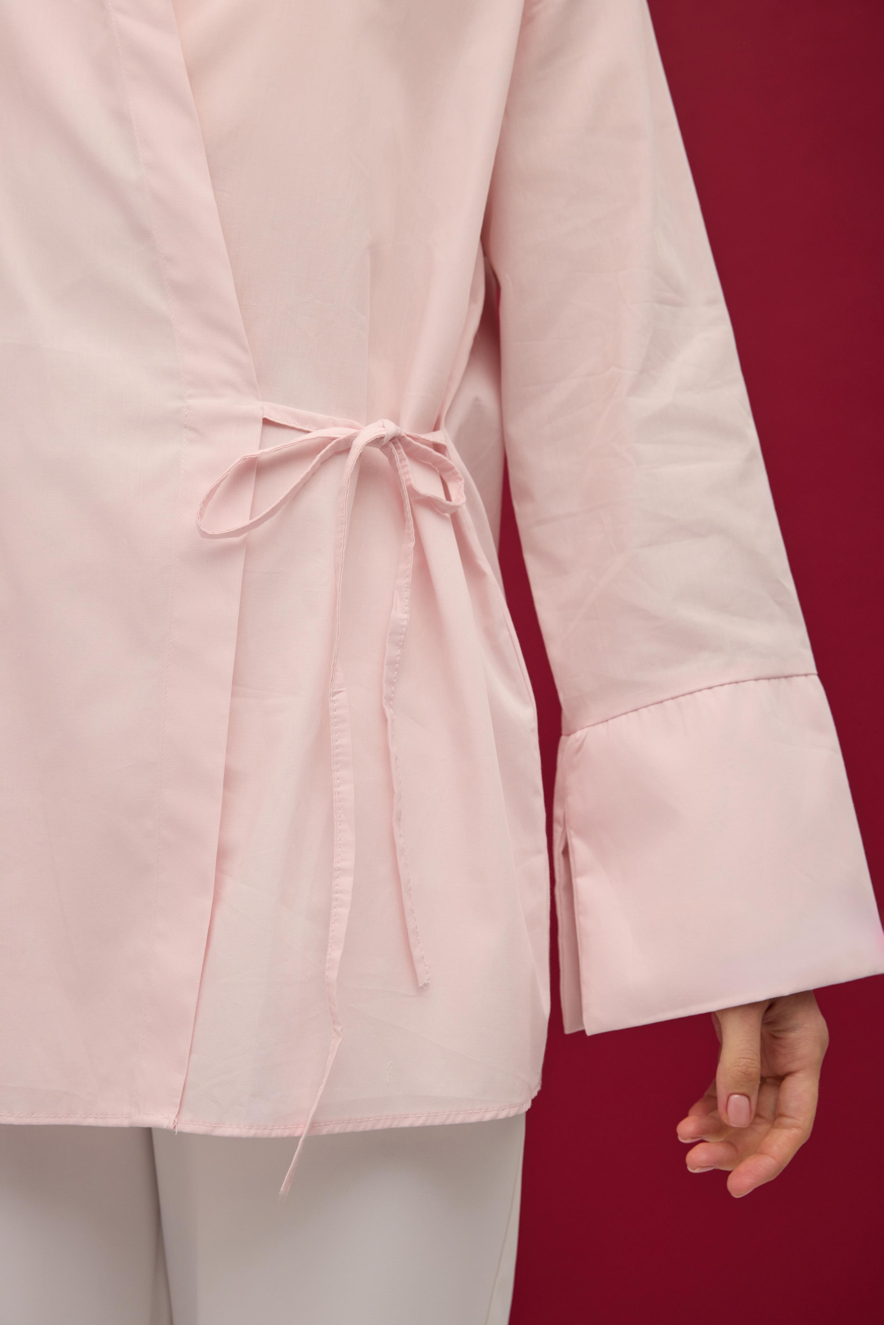 Petra Kruvaze Bağlamalı Gömlek - Pembe