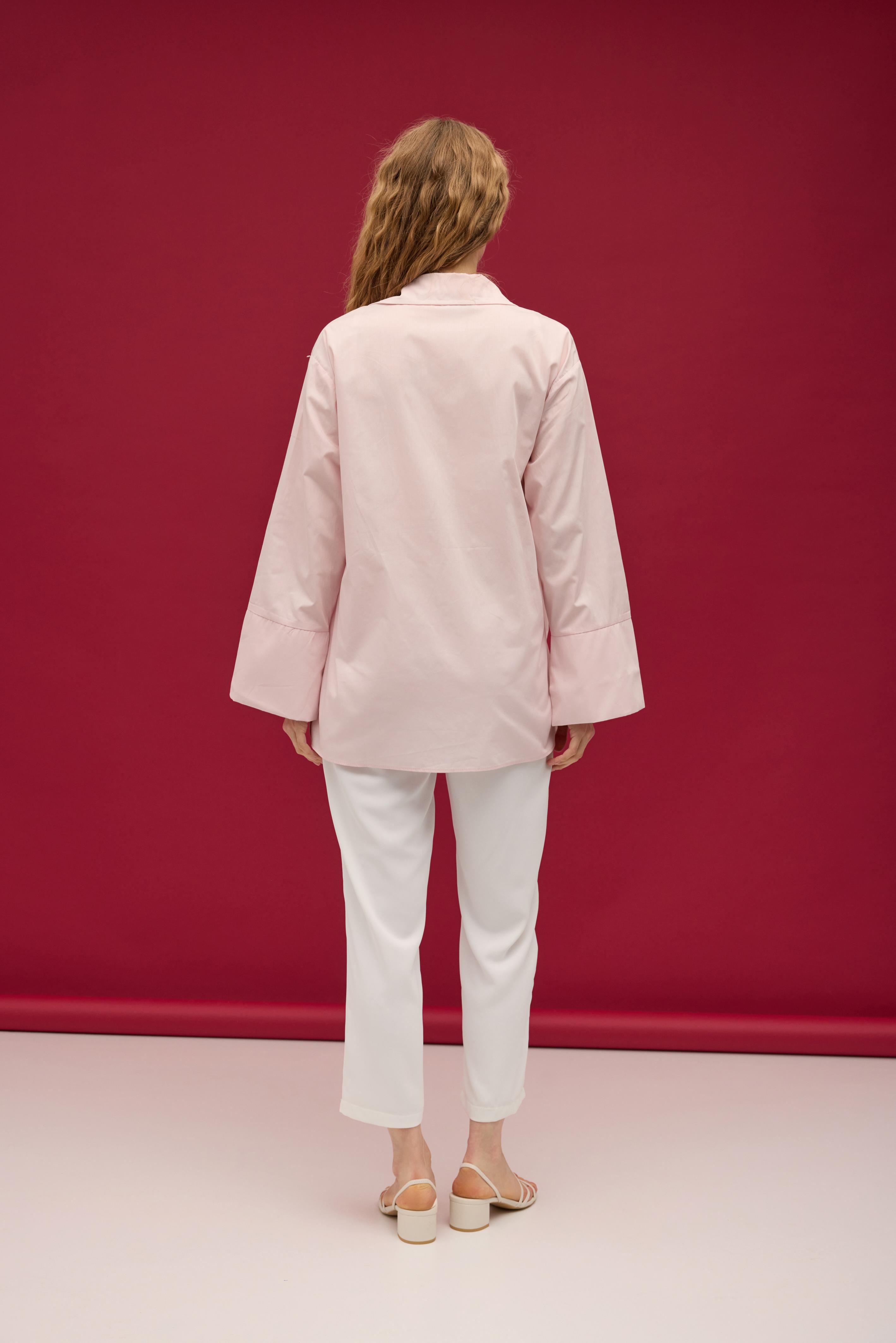 Petra Kruvaze Bağlamalı Gömlek - Pembe