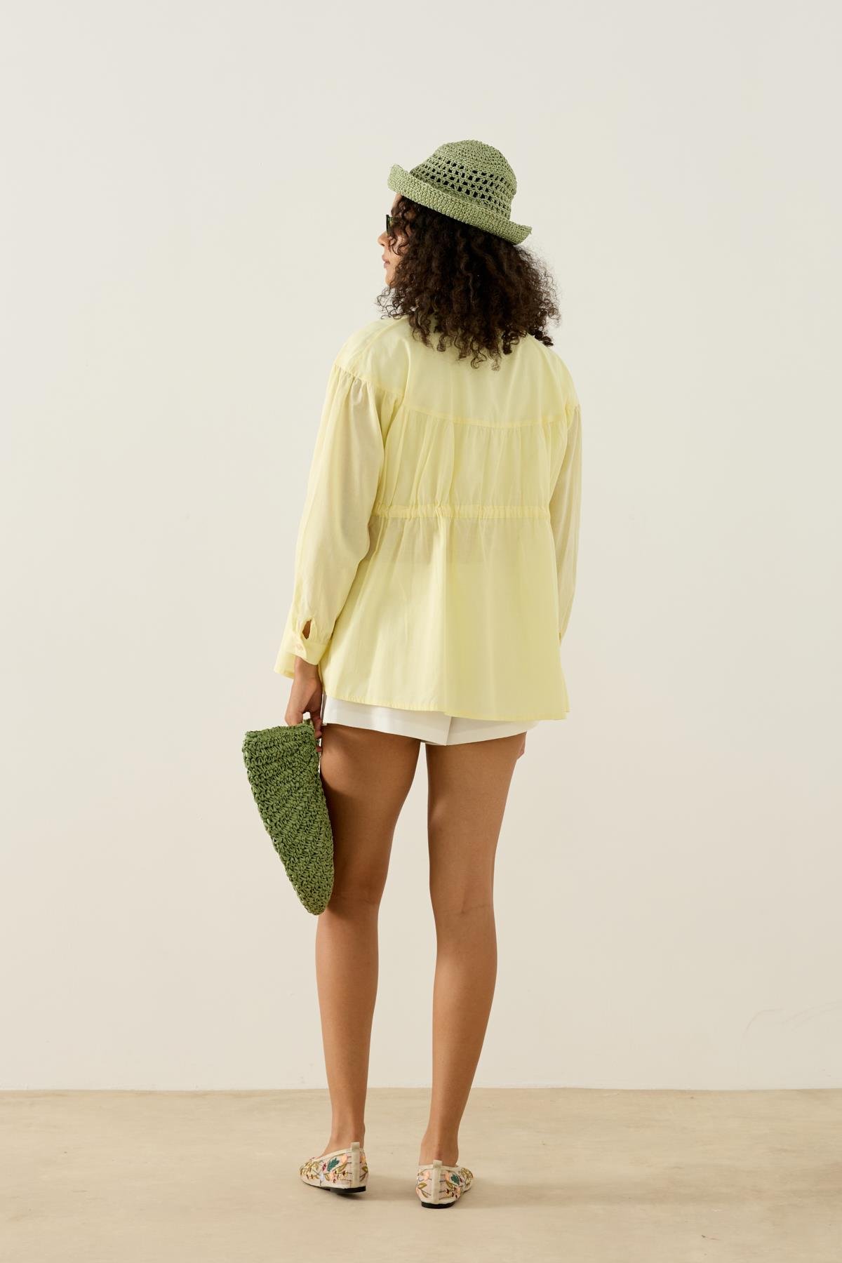 Phillippia Biye Kemerli Robalı Gömlek -  Limon Sarı