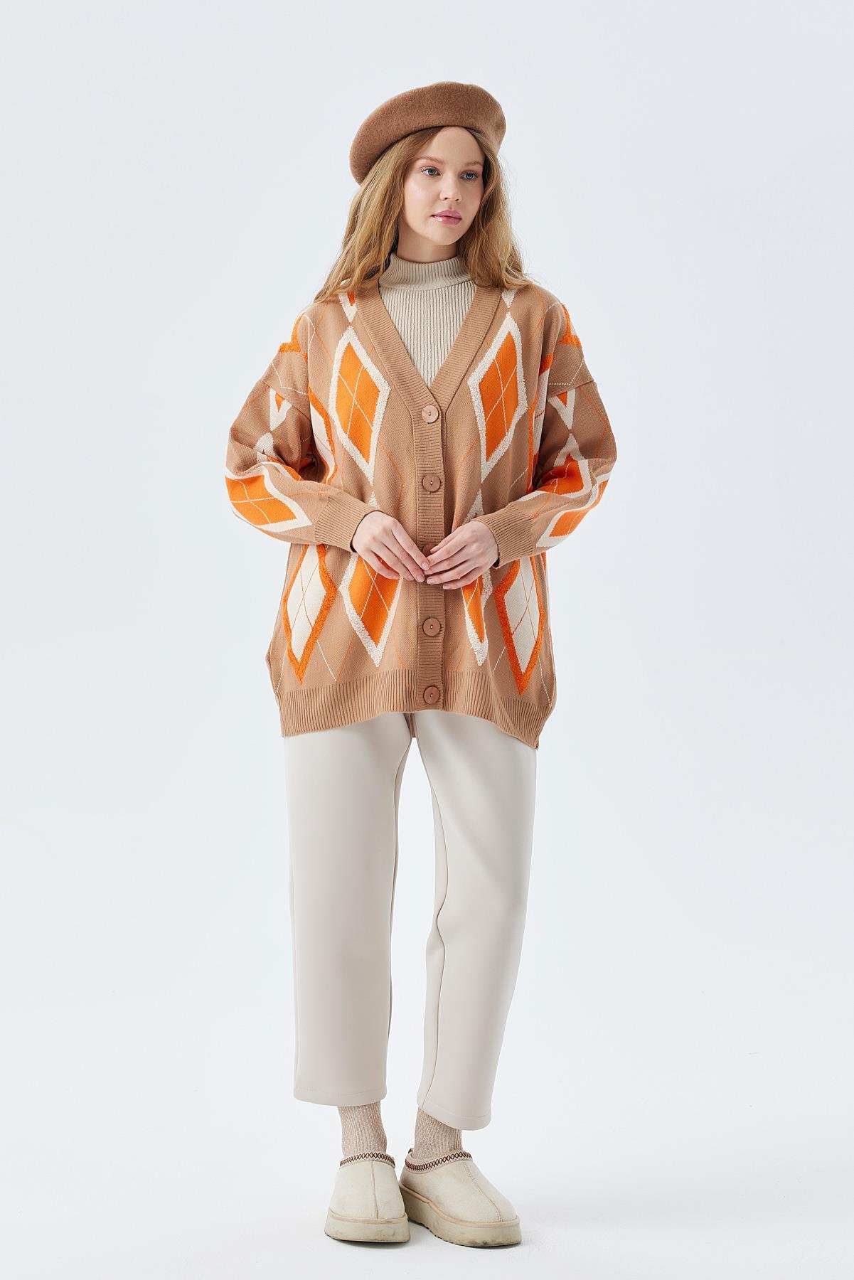 PİECE BASİC TRİKO HIRKA - CAMEL