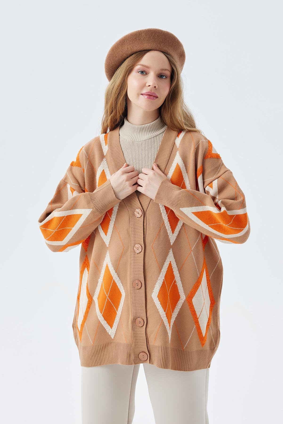 PİECE BASİC TRİKO HIRKA - CAMEL