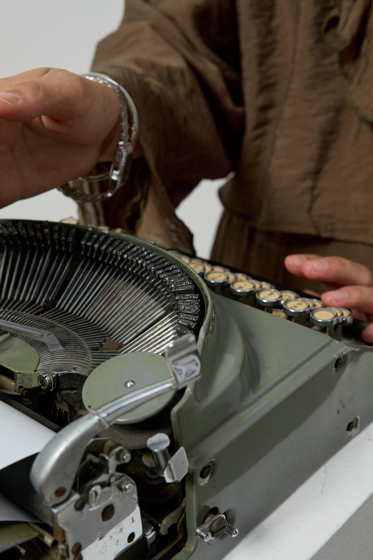 Poppy Büzgülü Volanlı Takım - Haki