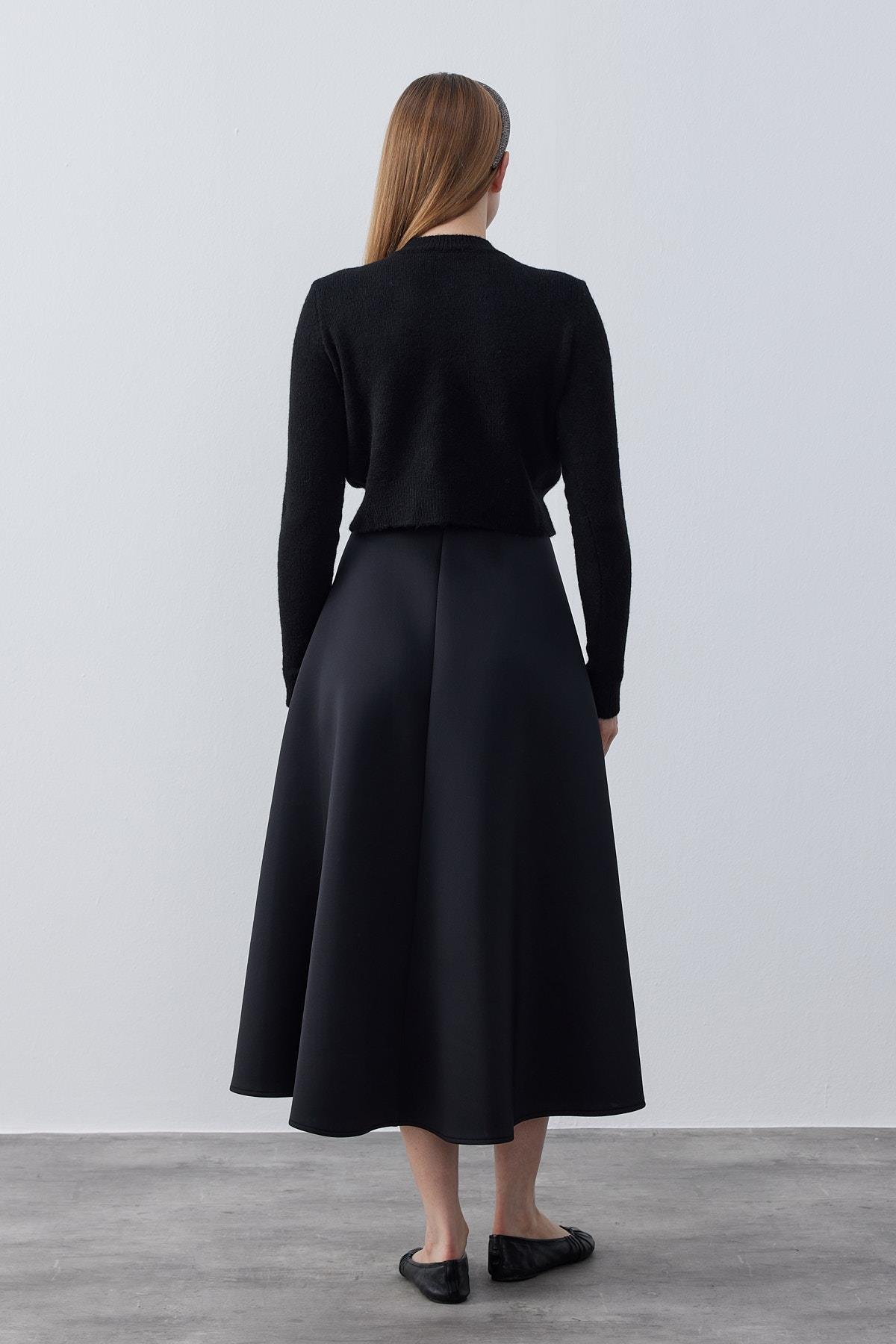 Posie Yün Karışımlı Triko Hırka- Siyah