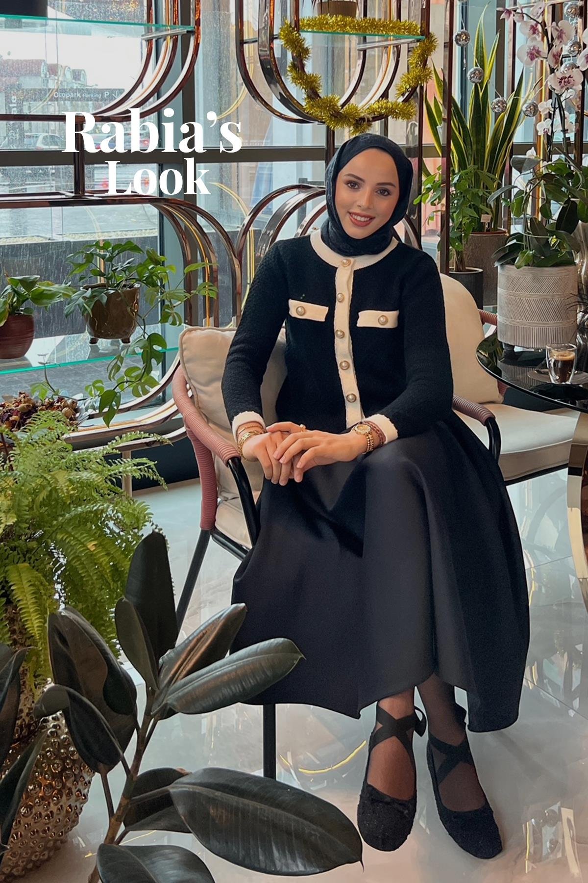 RABİA'NIN DİVA HIRKA VE PANDORA SCUBA KLOŞ ETEK KOMBİNİ 