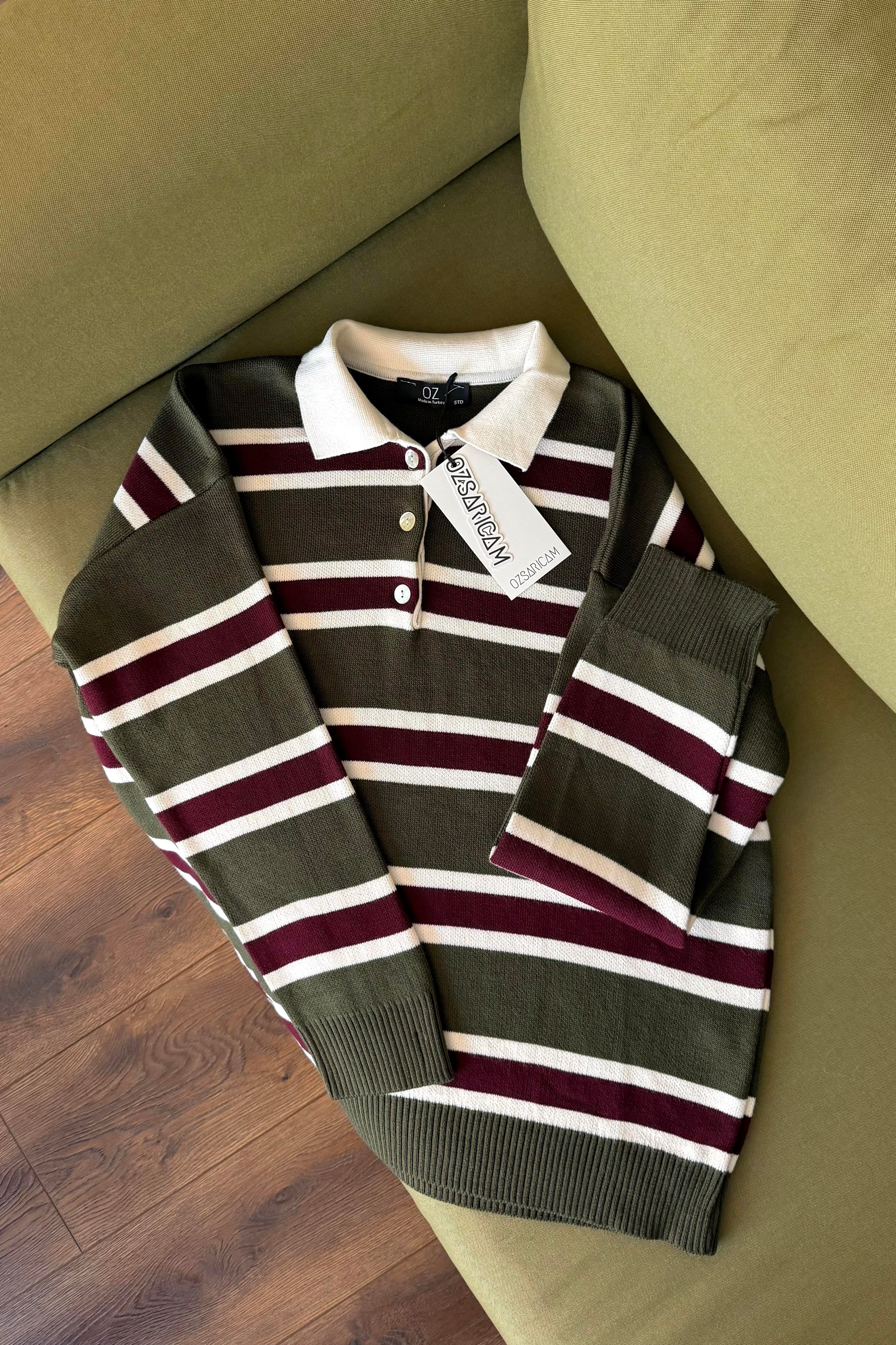 Rachel Polo Yaka Kazak - Haki 