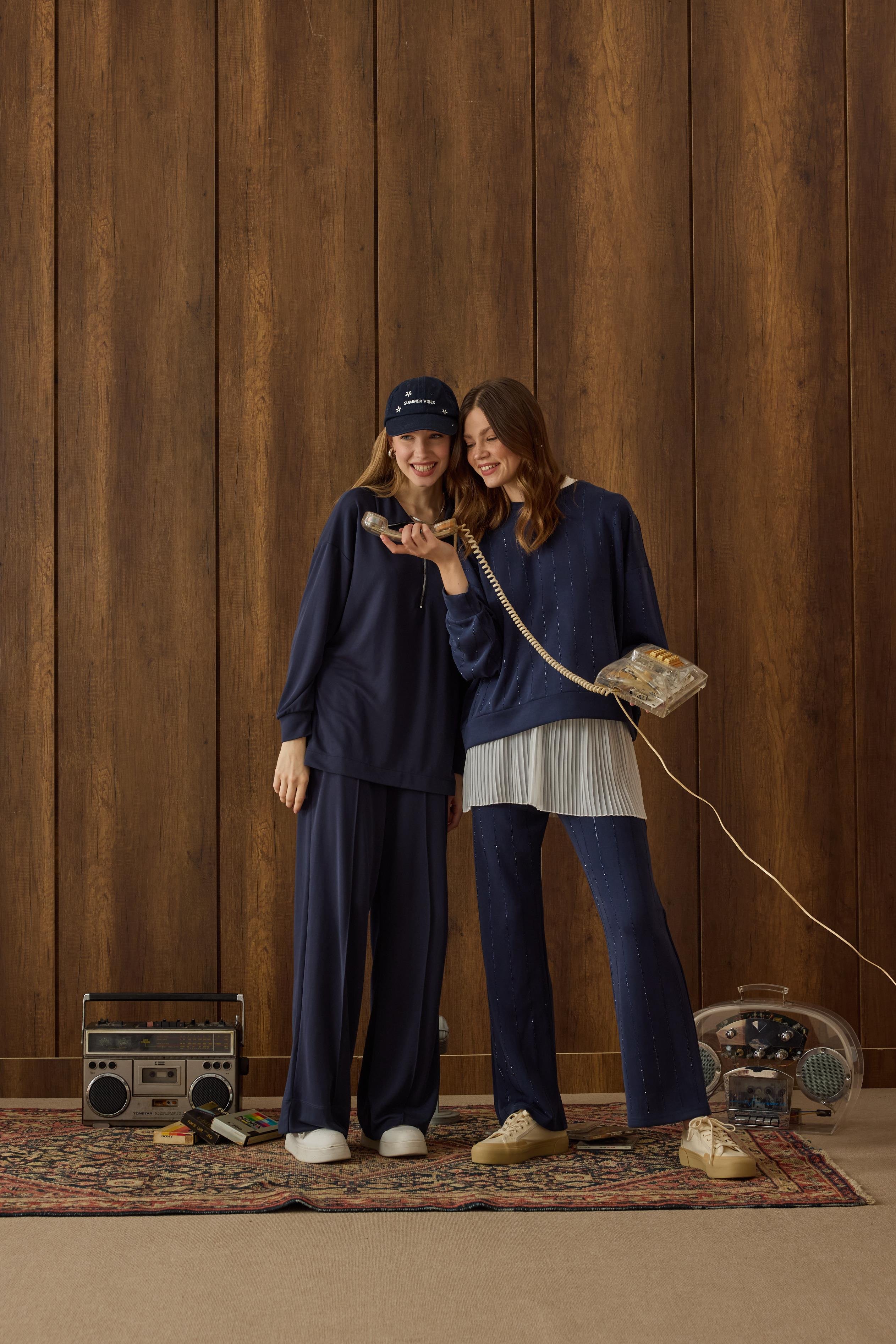 Relax Modal Fermuarlı Takım - Lacivert