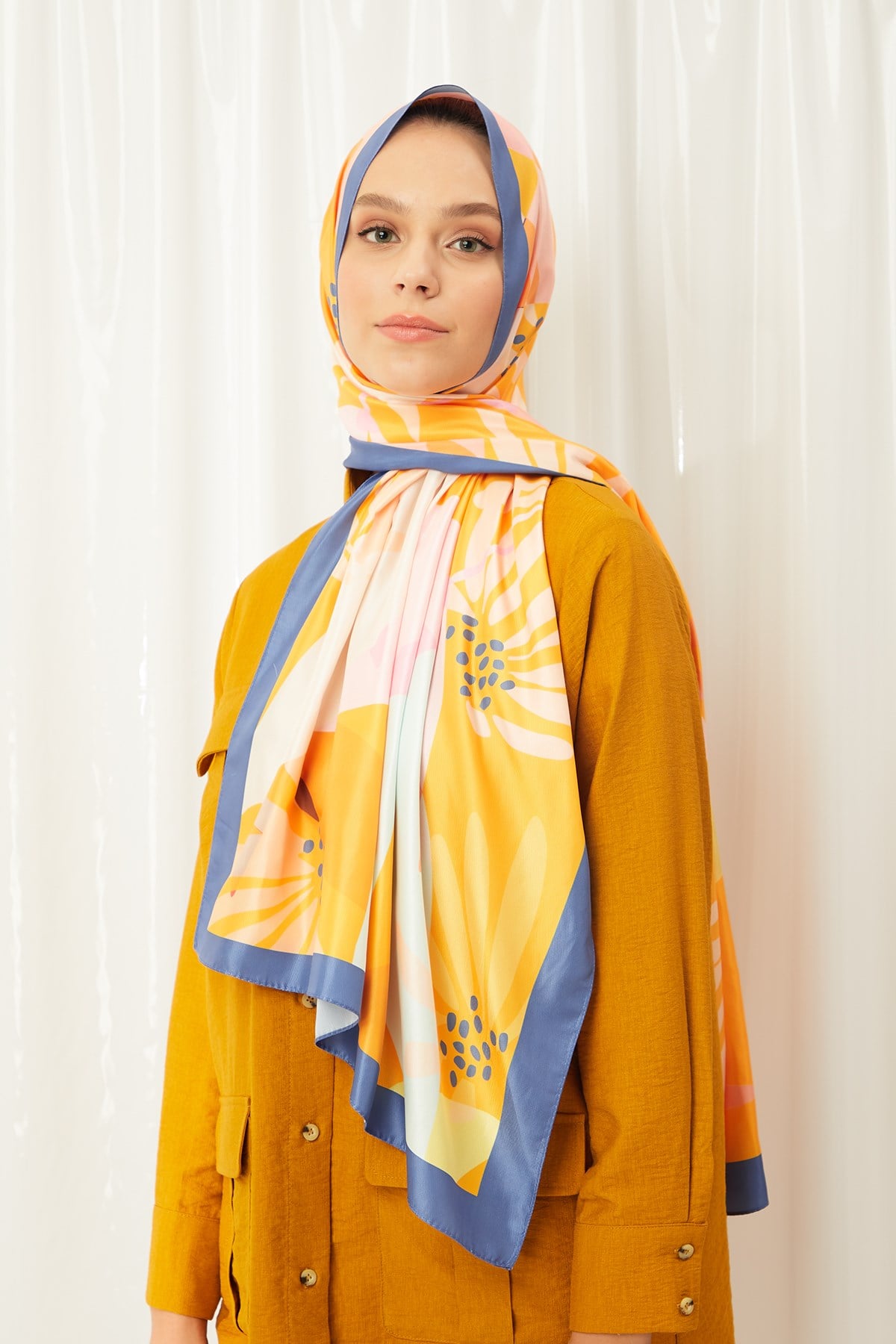 Ros Twill / İpek Şal - Sarı