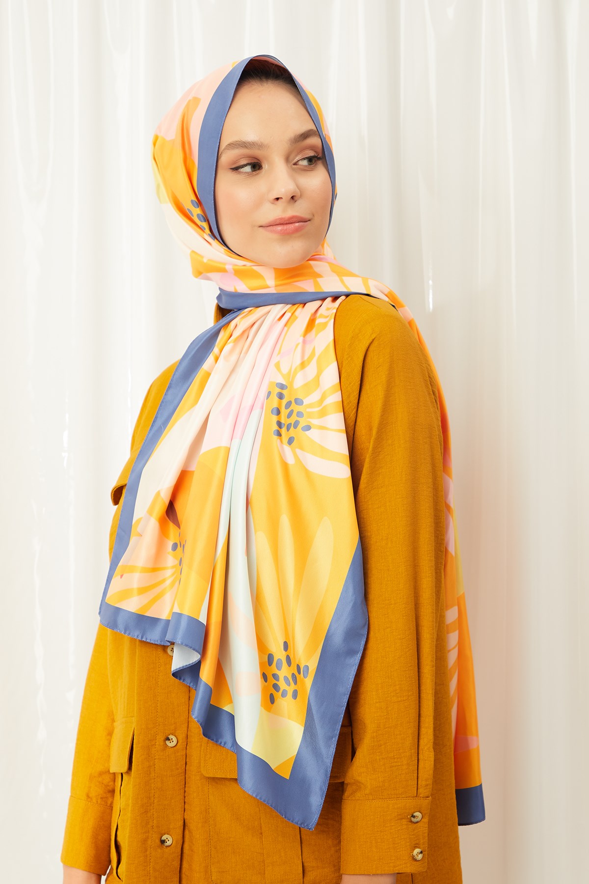 Ros Twill / İpek Şal - Sarı