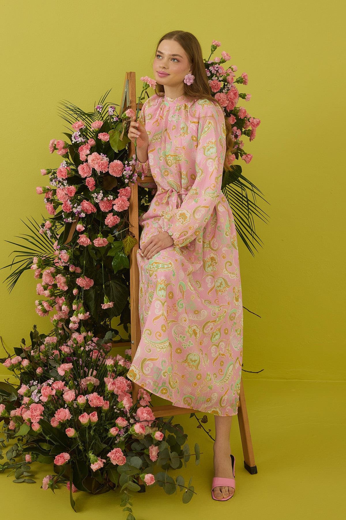 Rosa Vual Baskılı Pamuk Elbise 