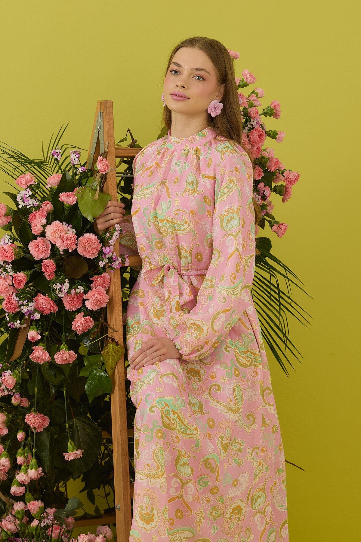 Rosa Vual Baskılı Pamuk Elbise 