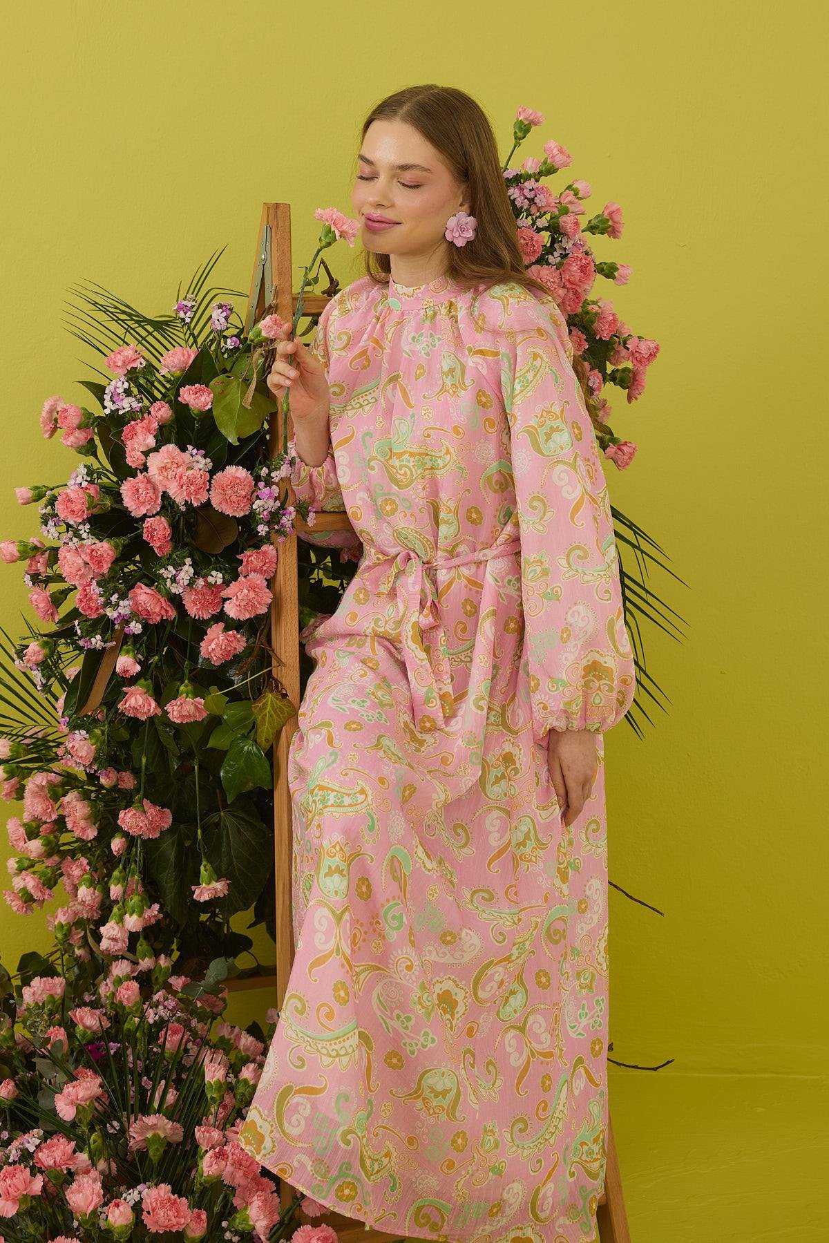 Rosa Vual Baskılı Pamuk Elbise 