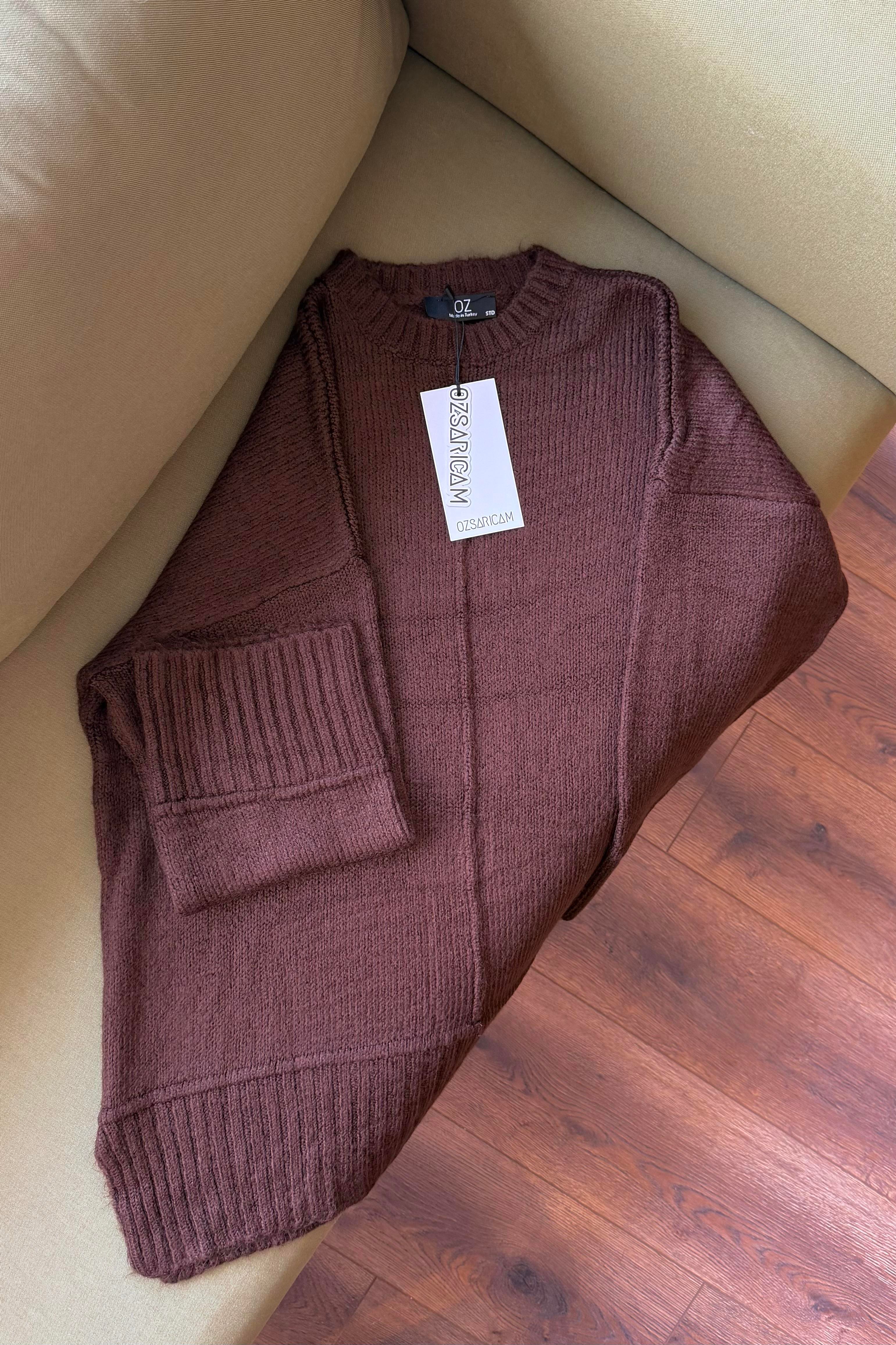 Sandy Biyeli Basic Kazak - Acı kahve