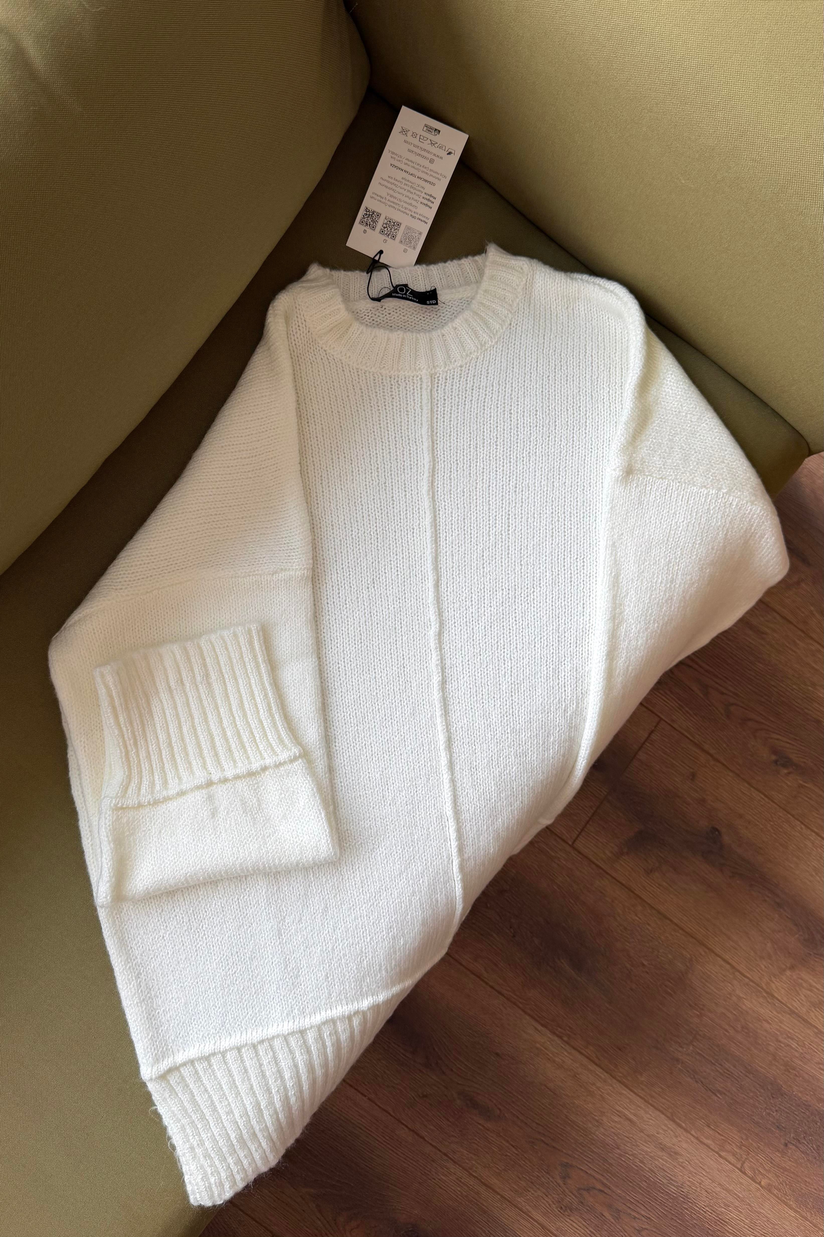 Sandy Biyeli Basic Kazak - Beyaz