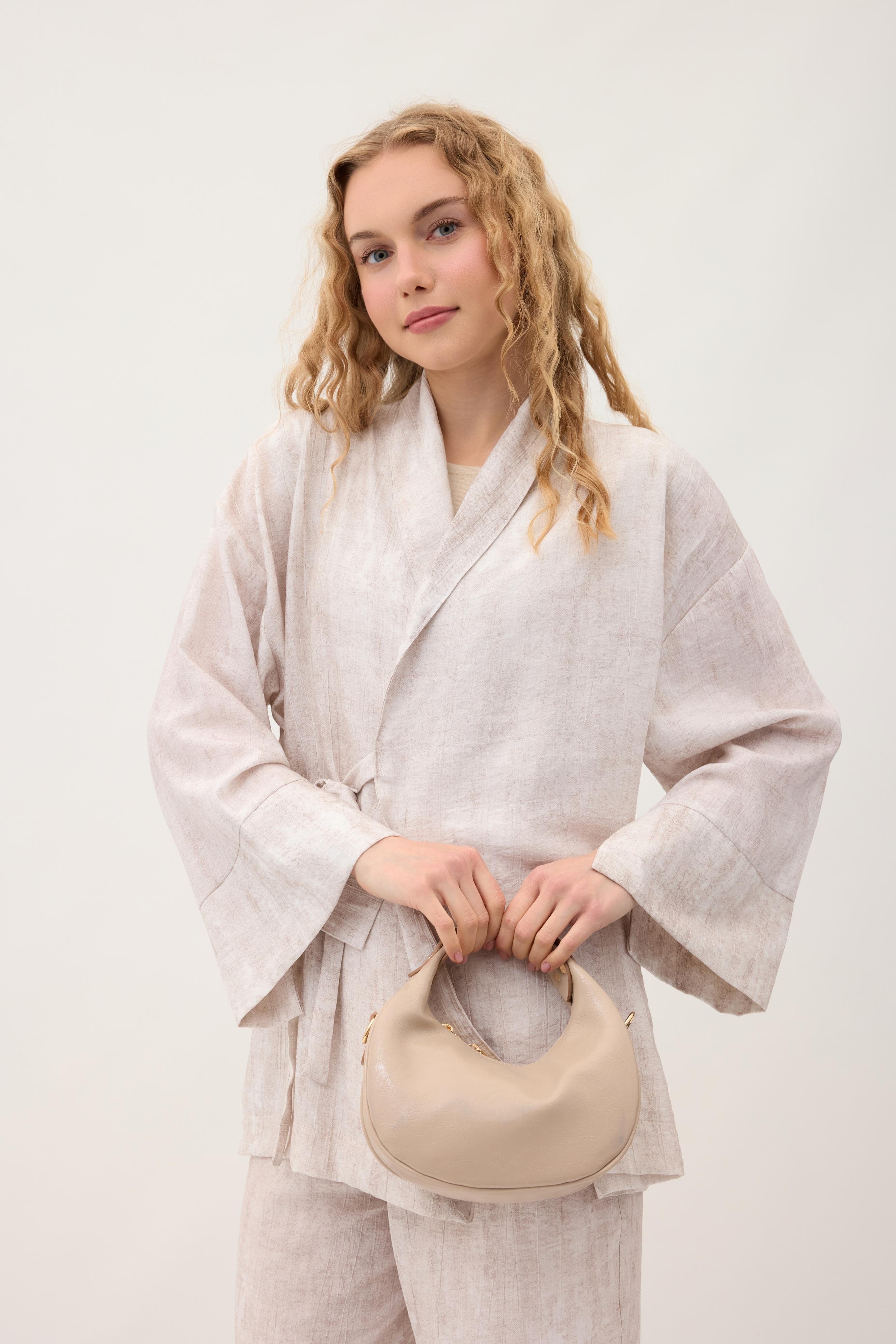 Sandy Kimono Takım - Taş