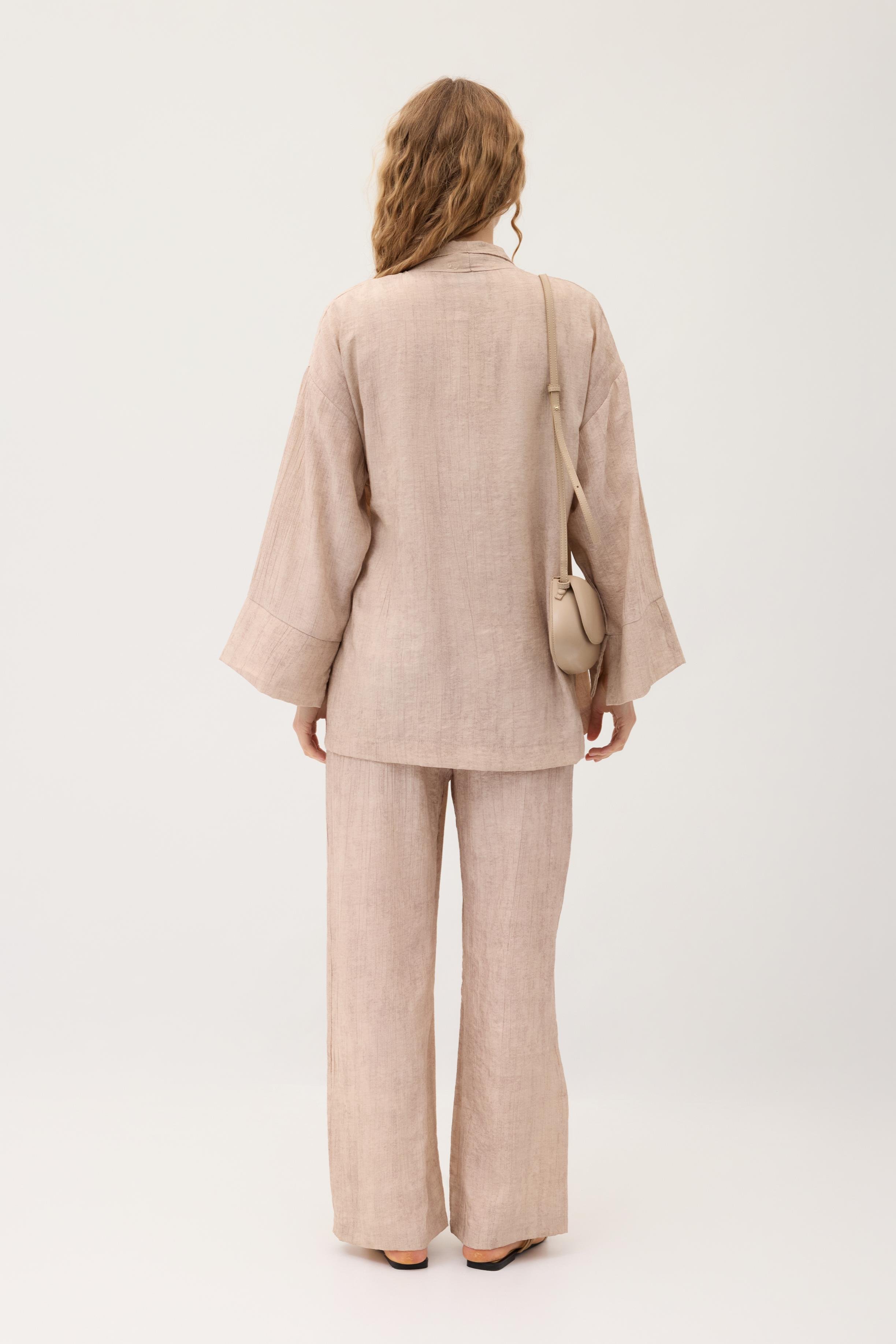 Sandy Kimono Takım - Vizon