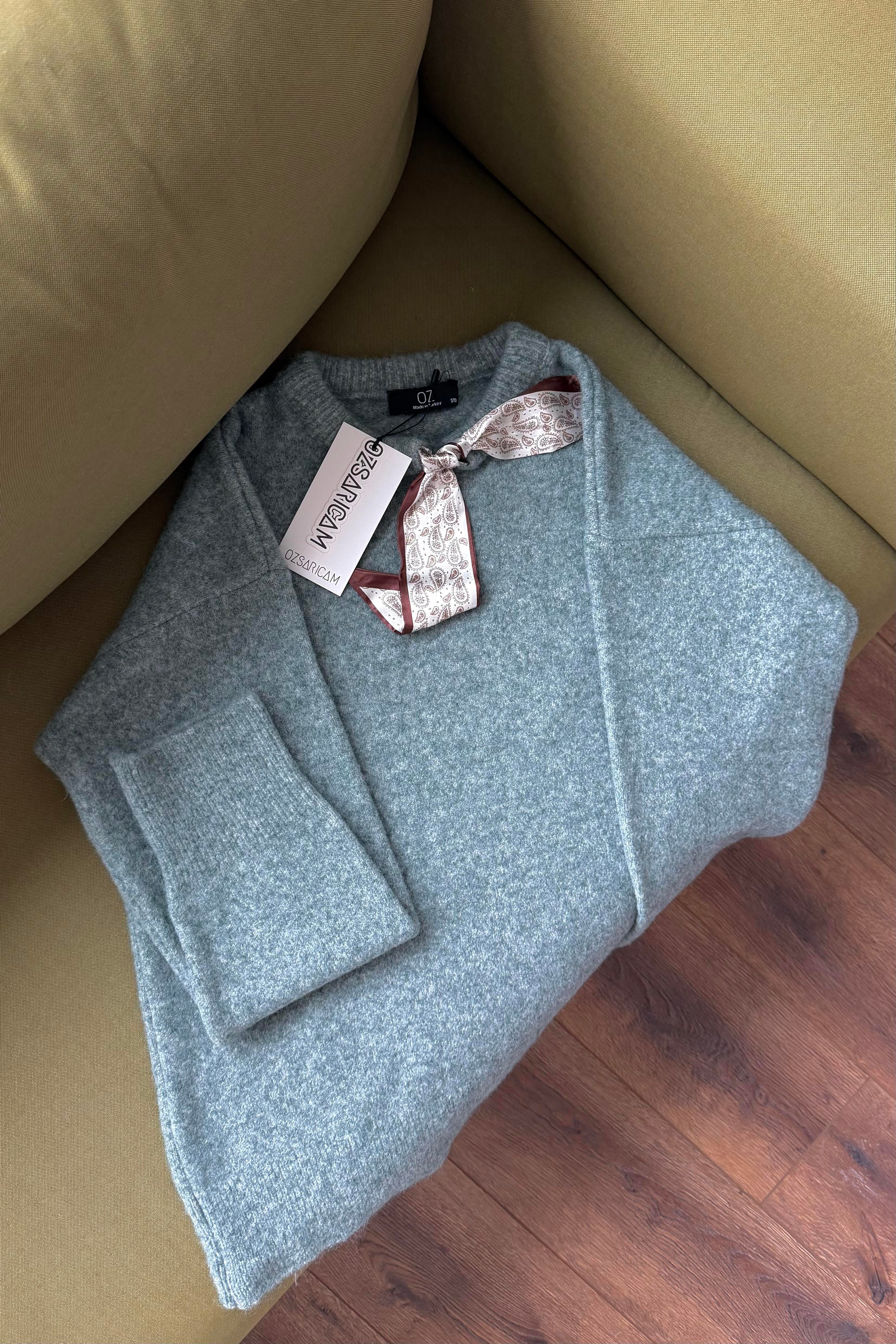 Sicily Fularlı Kazak - Antrasit