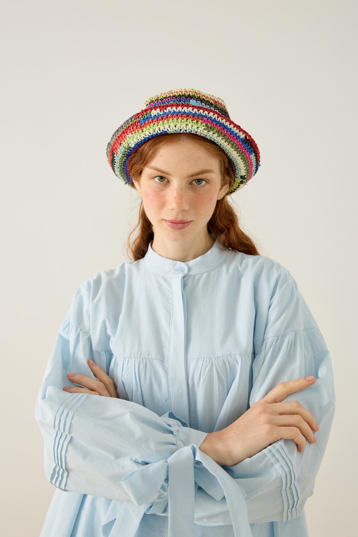 Sienna Allerli Robalı Vual Gömlek - Mavi