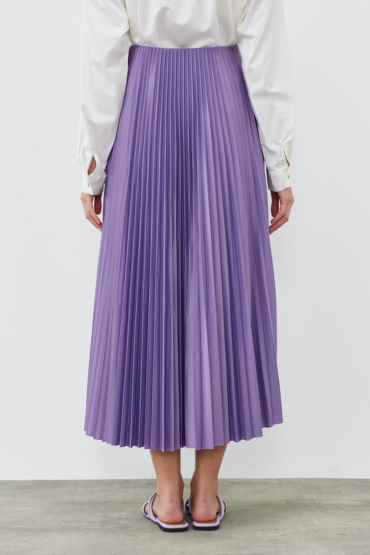 SINDY PİLİSELİ ETEK - LİLA