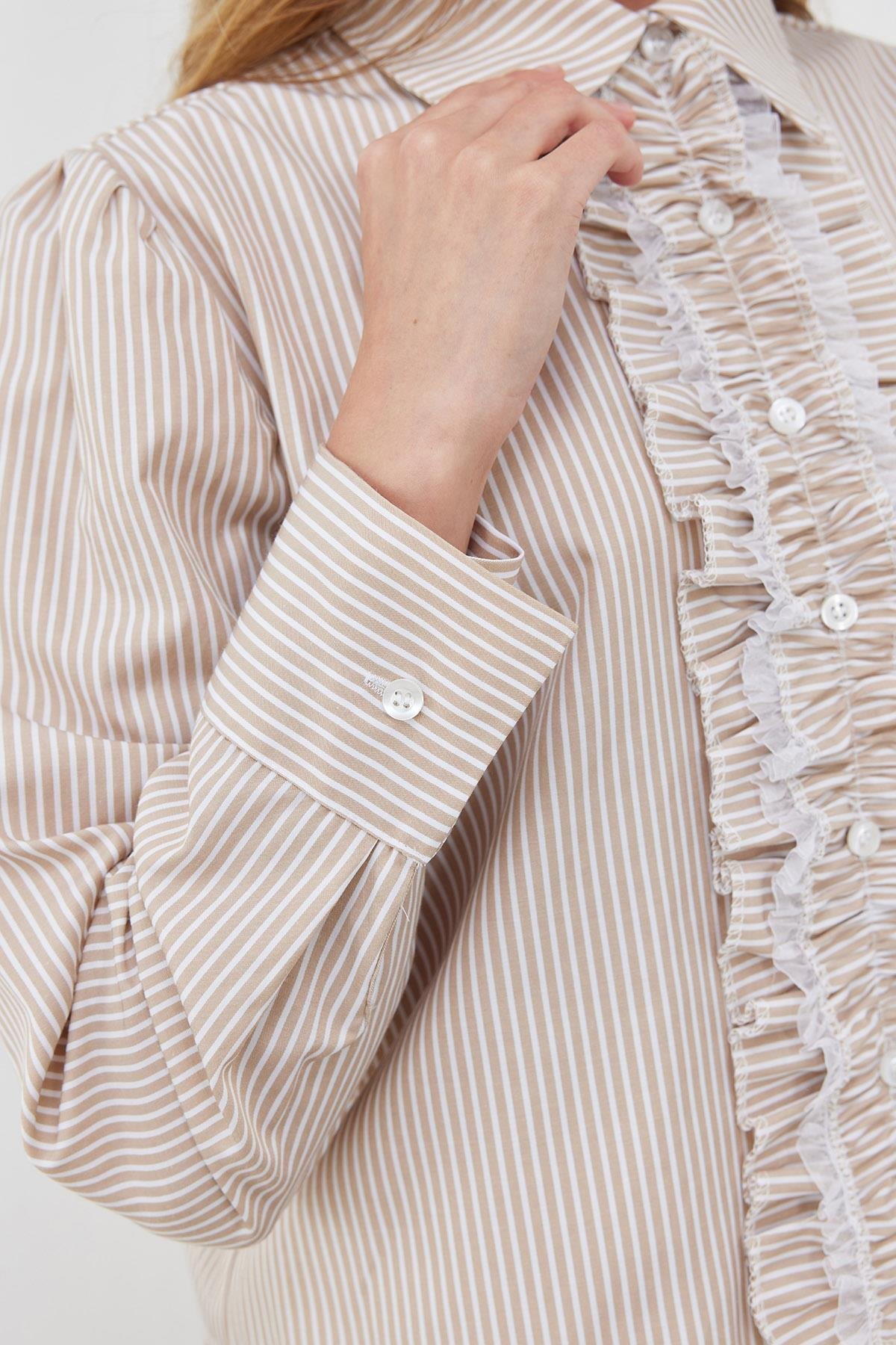 STELLA FIRFIRLI GÖMLEK - CAMEL