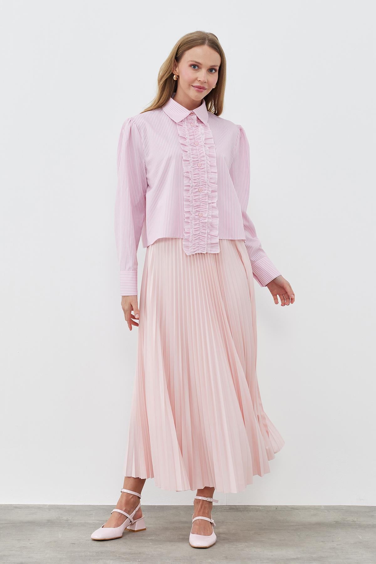 STELLA FIRFIRLI GÖMLEK - PEMBE