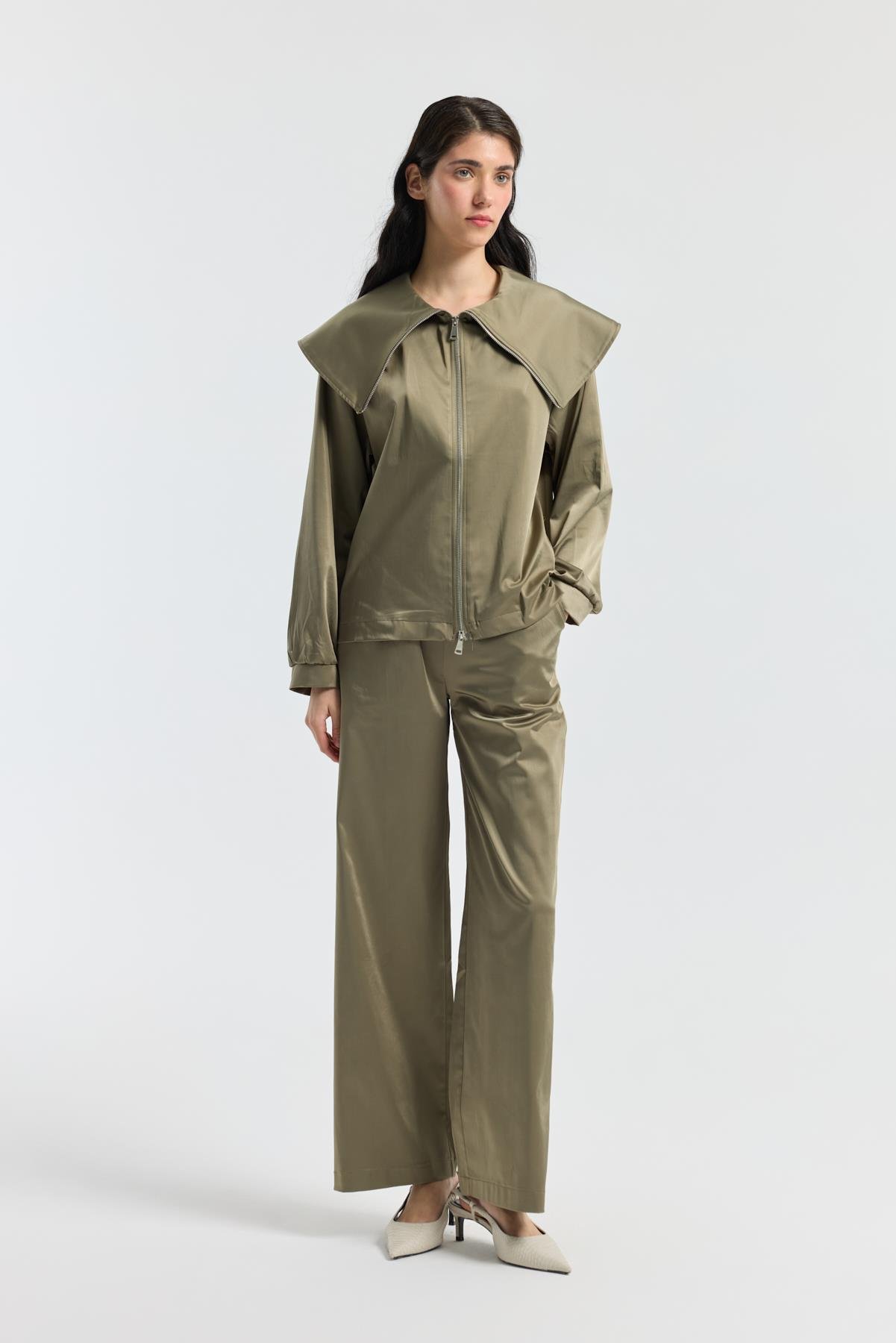 Sunday Denizci Yaka Saten Takım - Çağla