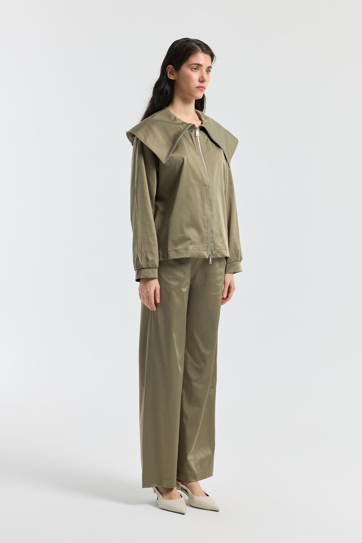 Sunday Denizci Yaka Saten Takım - Çağla