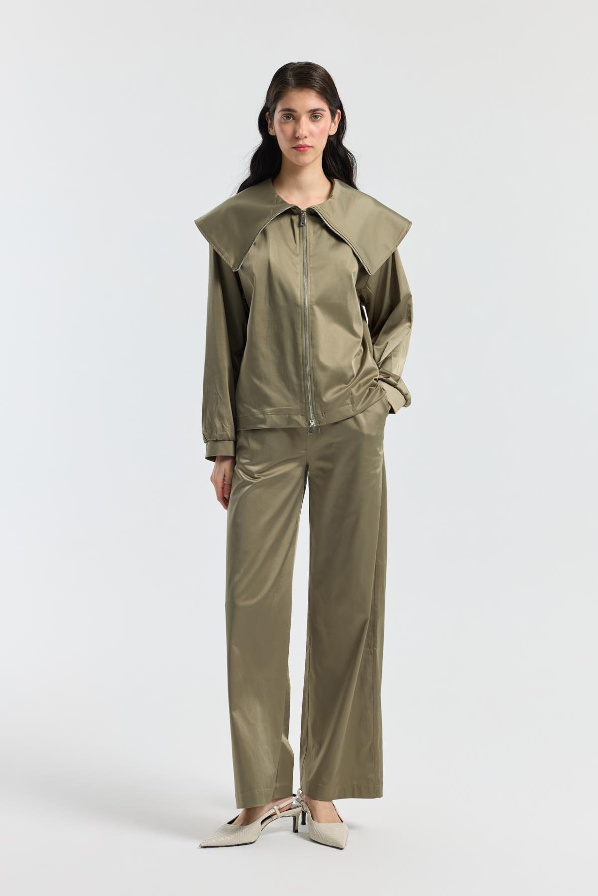 Sunday Denizci Yaka Saten Takım - Çağla