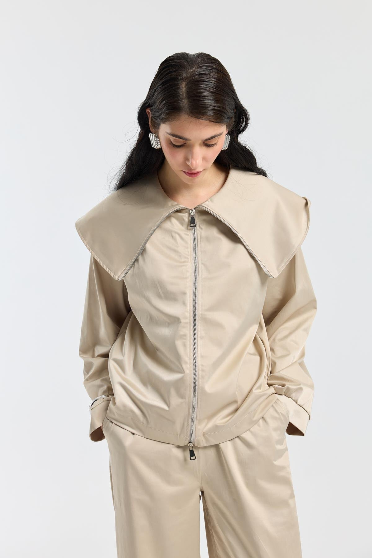 Sunday Denizci Yaka Saten Takım - Taş