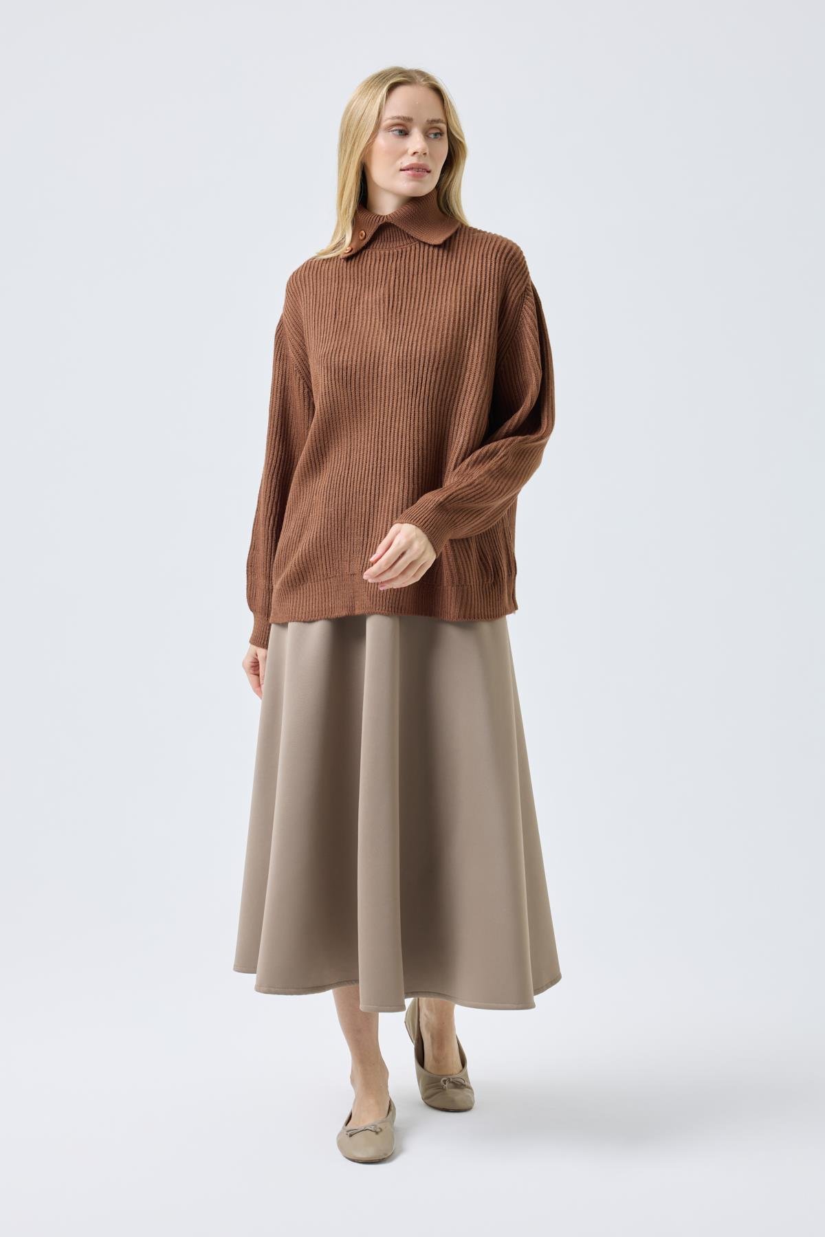 Tina Boğazlı Kazak - Bakır