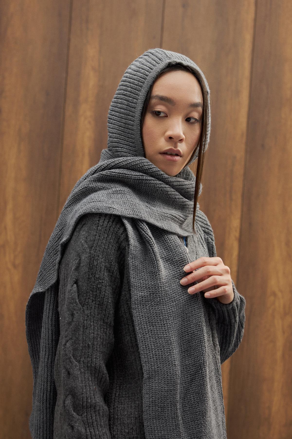 Triko Atkılı Bere - Antrasit 