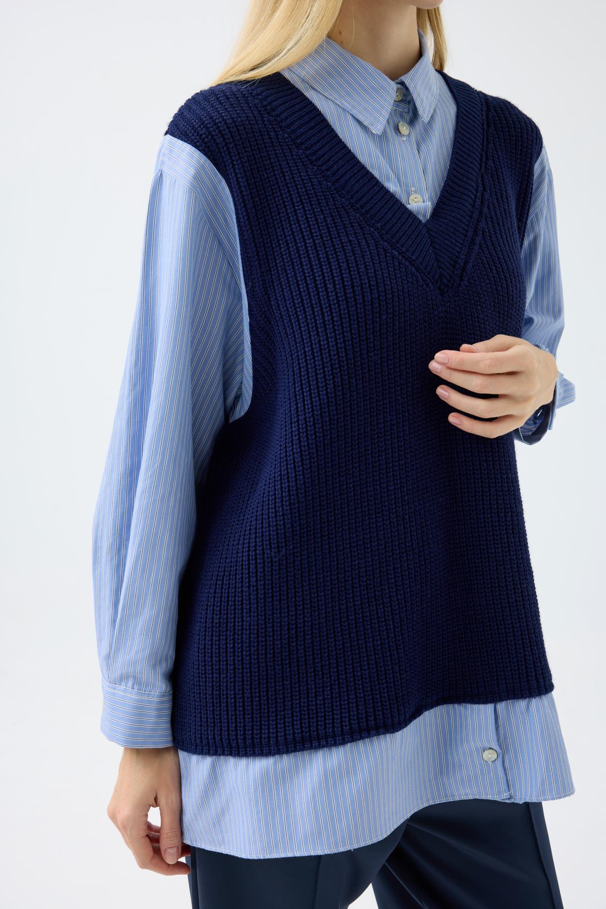 Vega Süveter Mix Gömlek - Lacivert