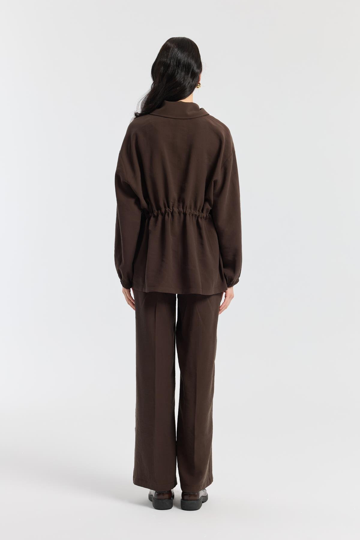 Vienna Tünelli Nervürlü Takım - Acı kahve